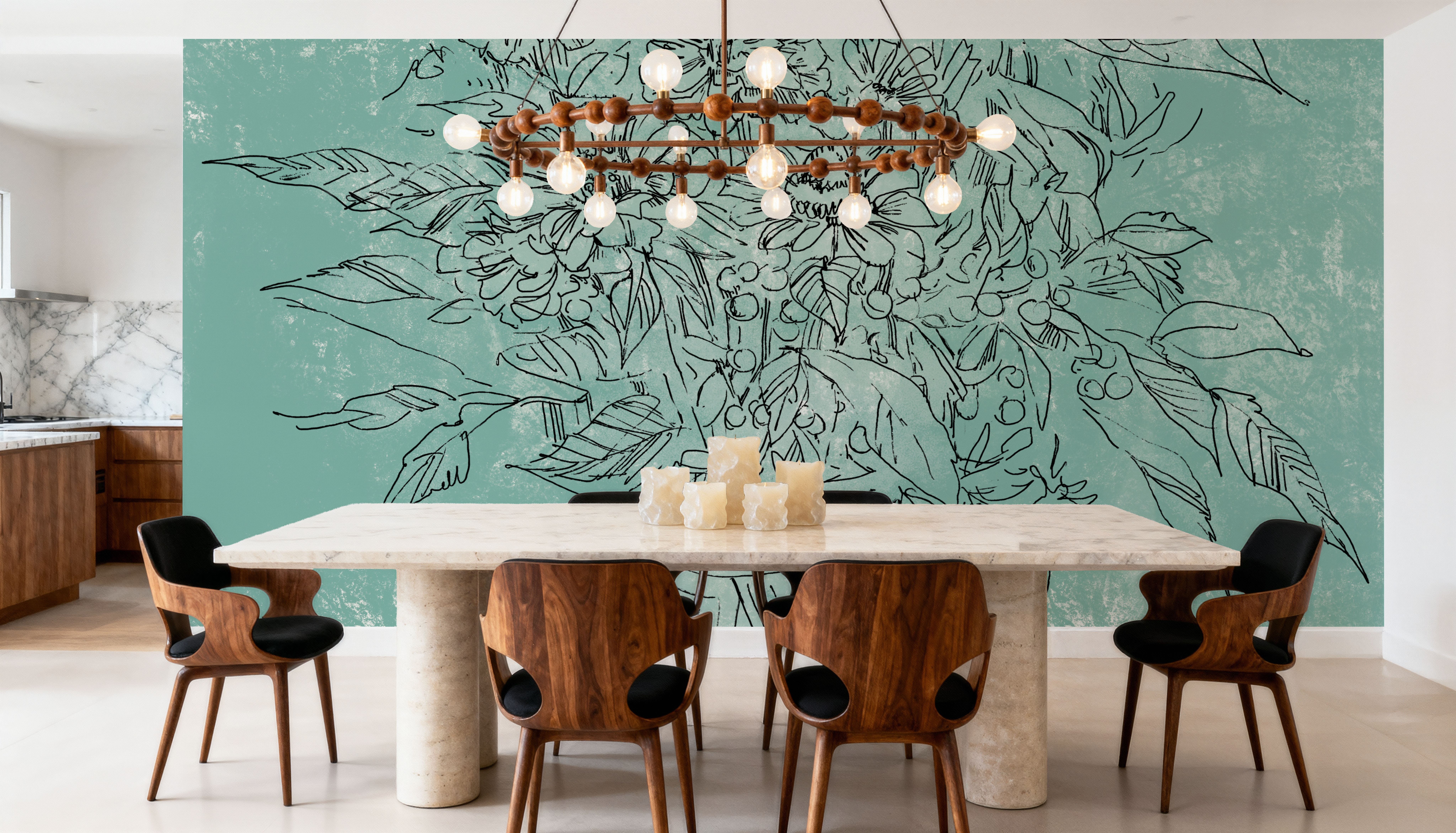 Zinnias in Glass Jar Sketch