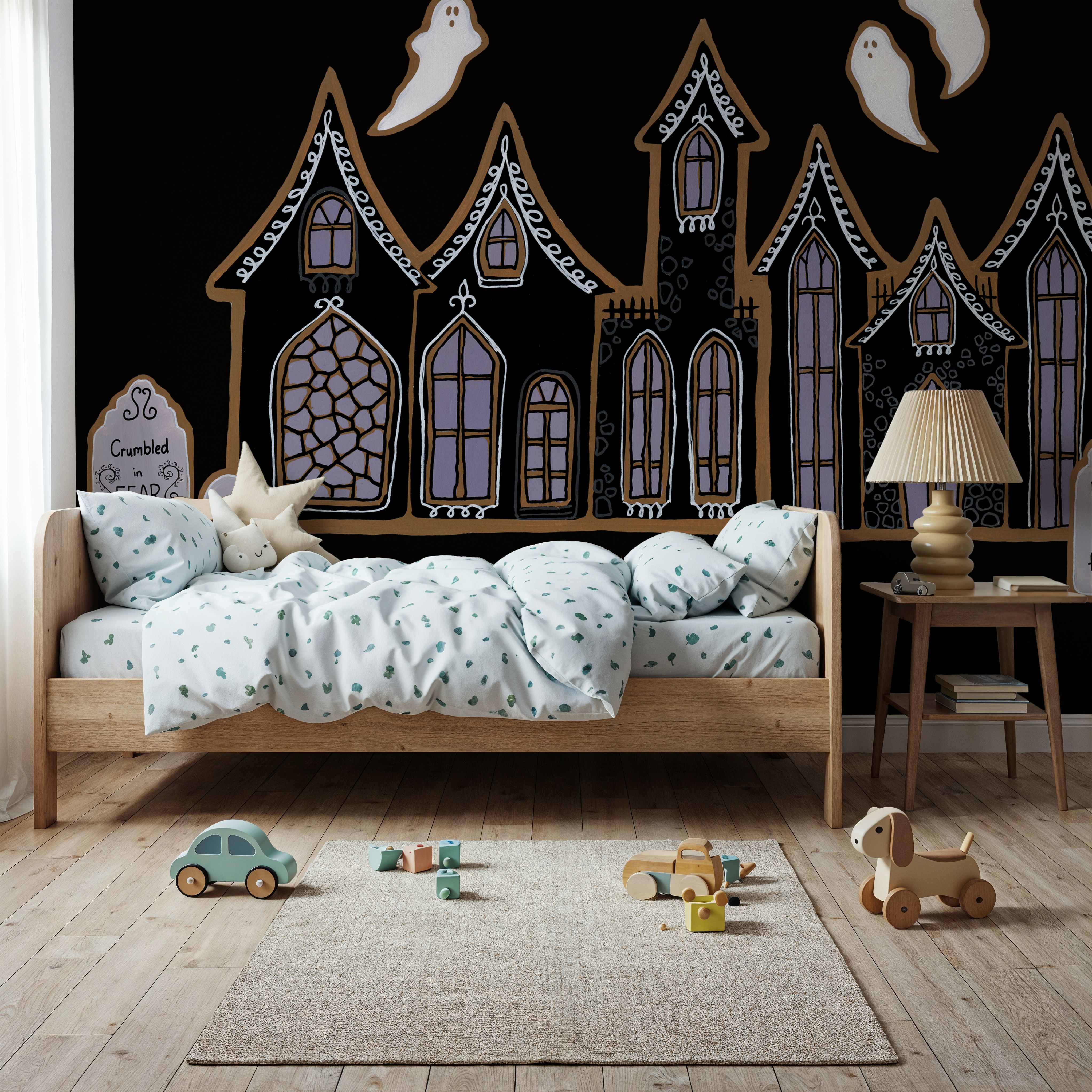 Wall Mural - Spooky Gingerbread Manor V - Fantasy mural wallpaper - Kids' Room - Wallism US - Premium, Textured or Peel & Stick