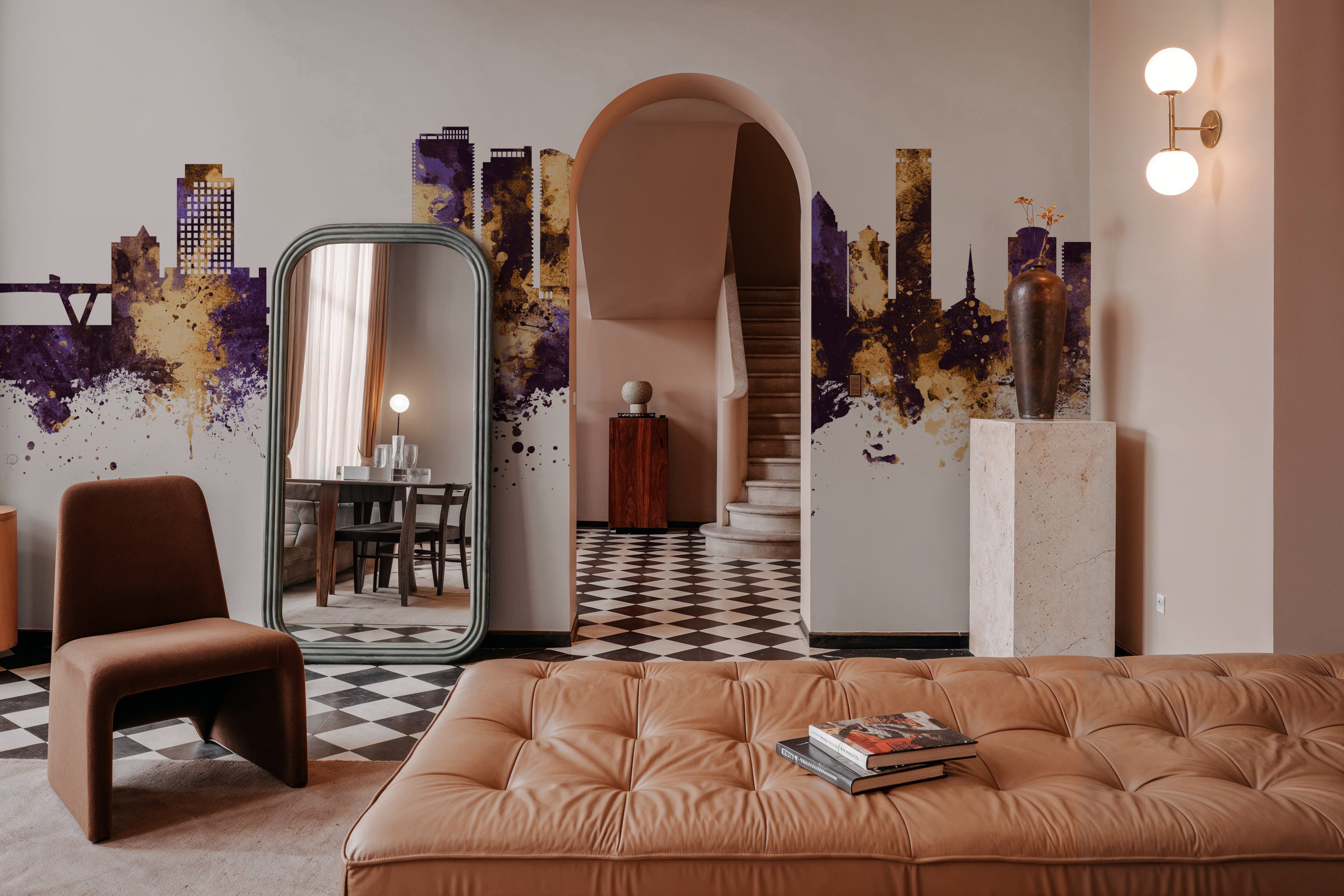 Fort Lauderdale Florida Skyline Purple & Gold