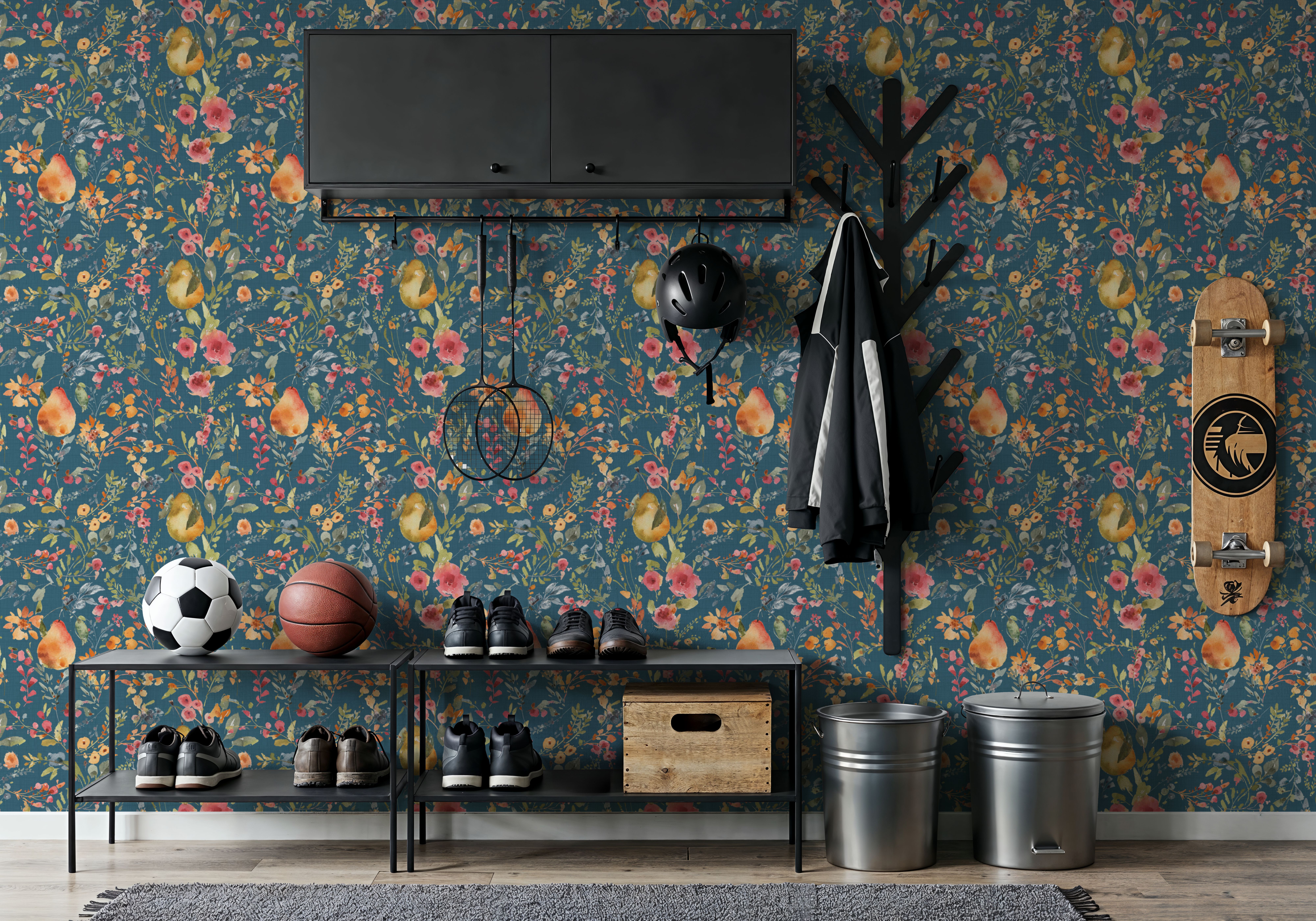 Time to Share Flowers and Pears Blue
