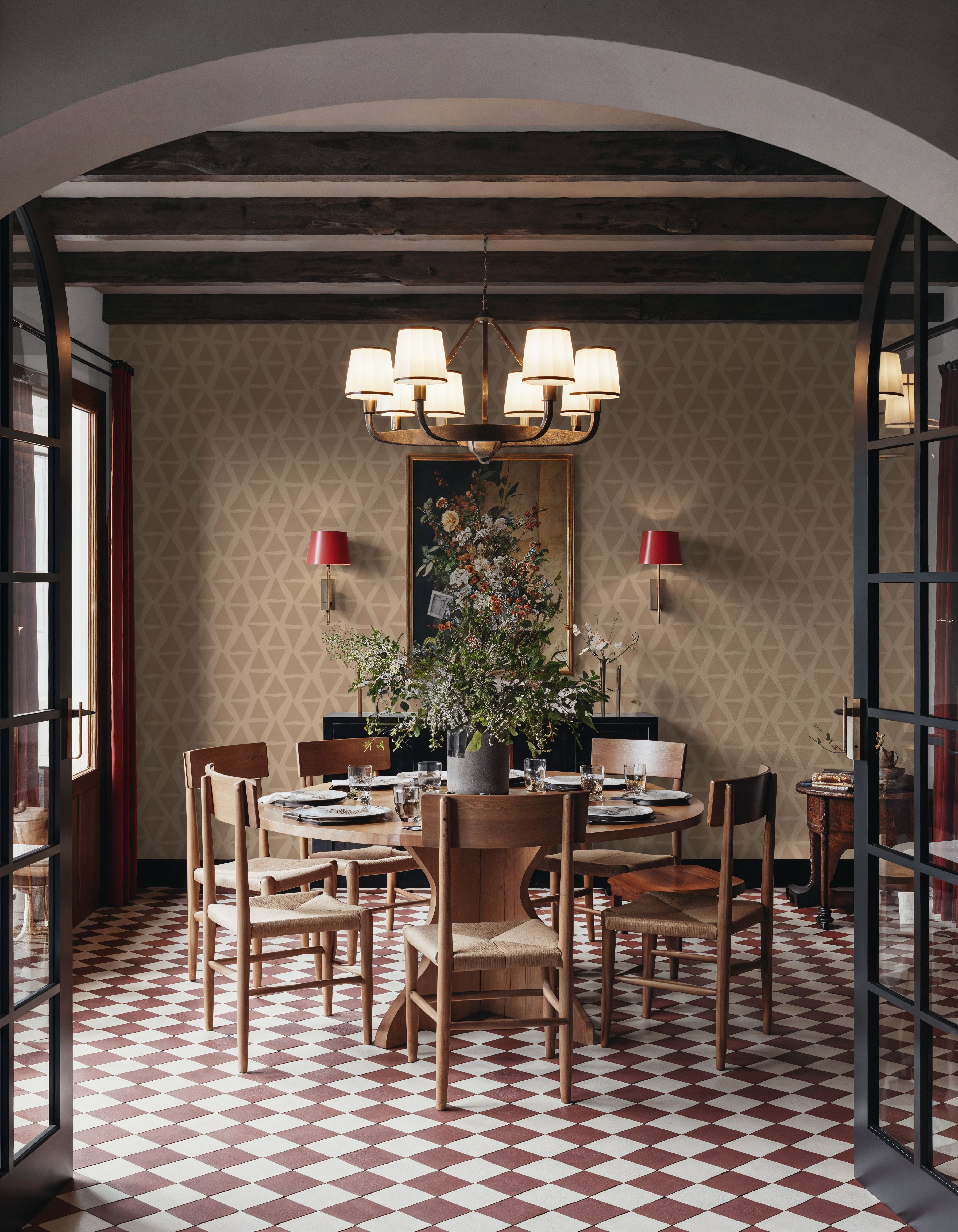 Triangular Meeting Brown, Papier peint