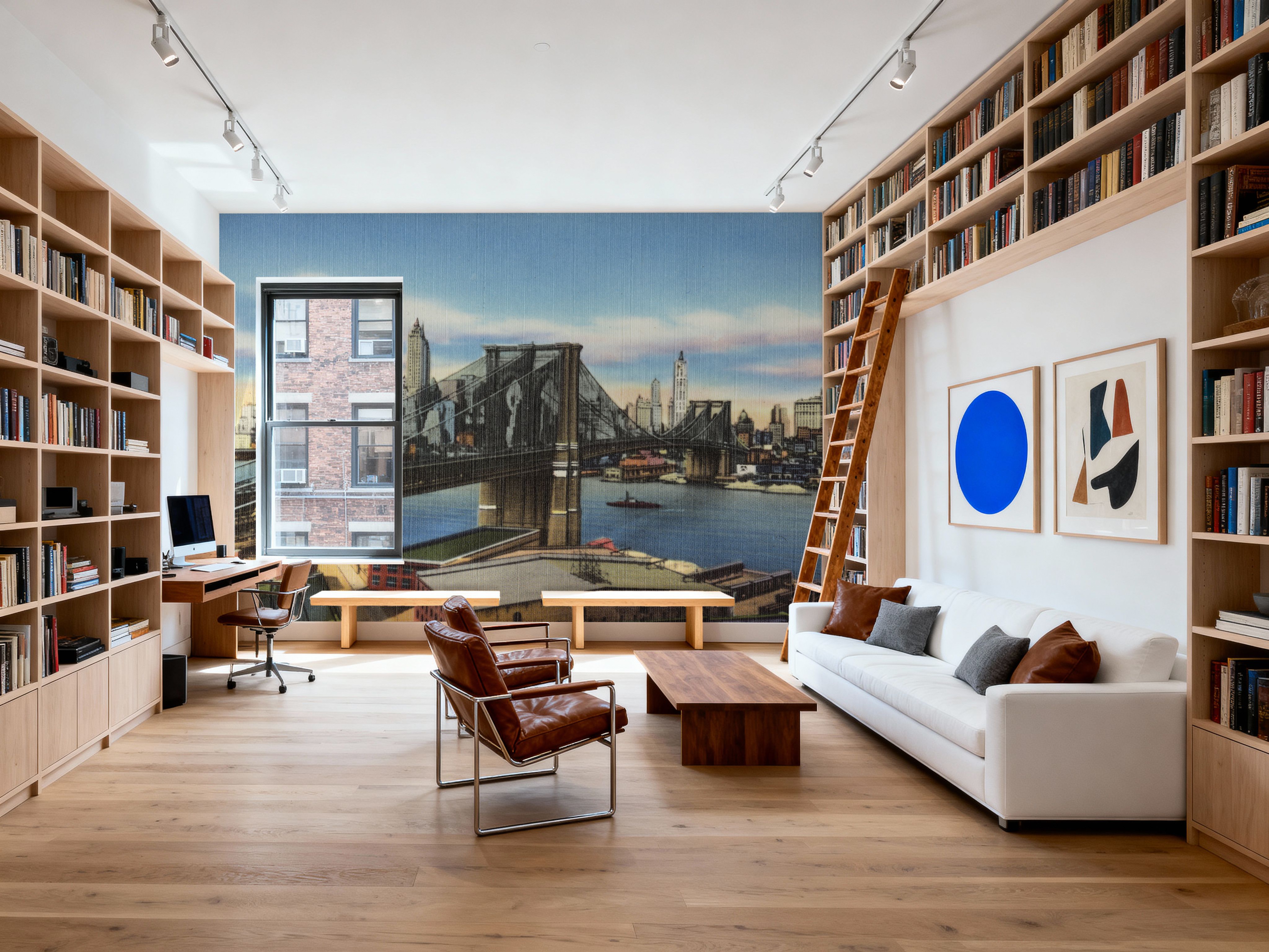 Greetings from Brooklyn Bridge - Screenprint Postcard