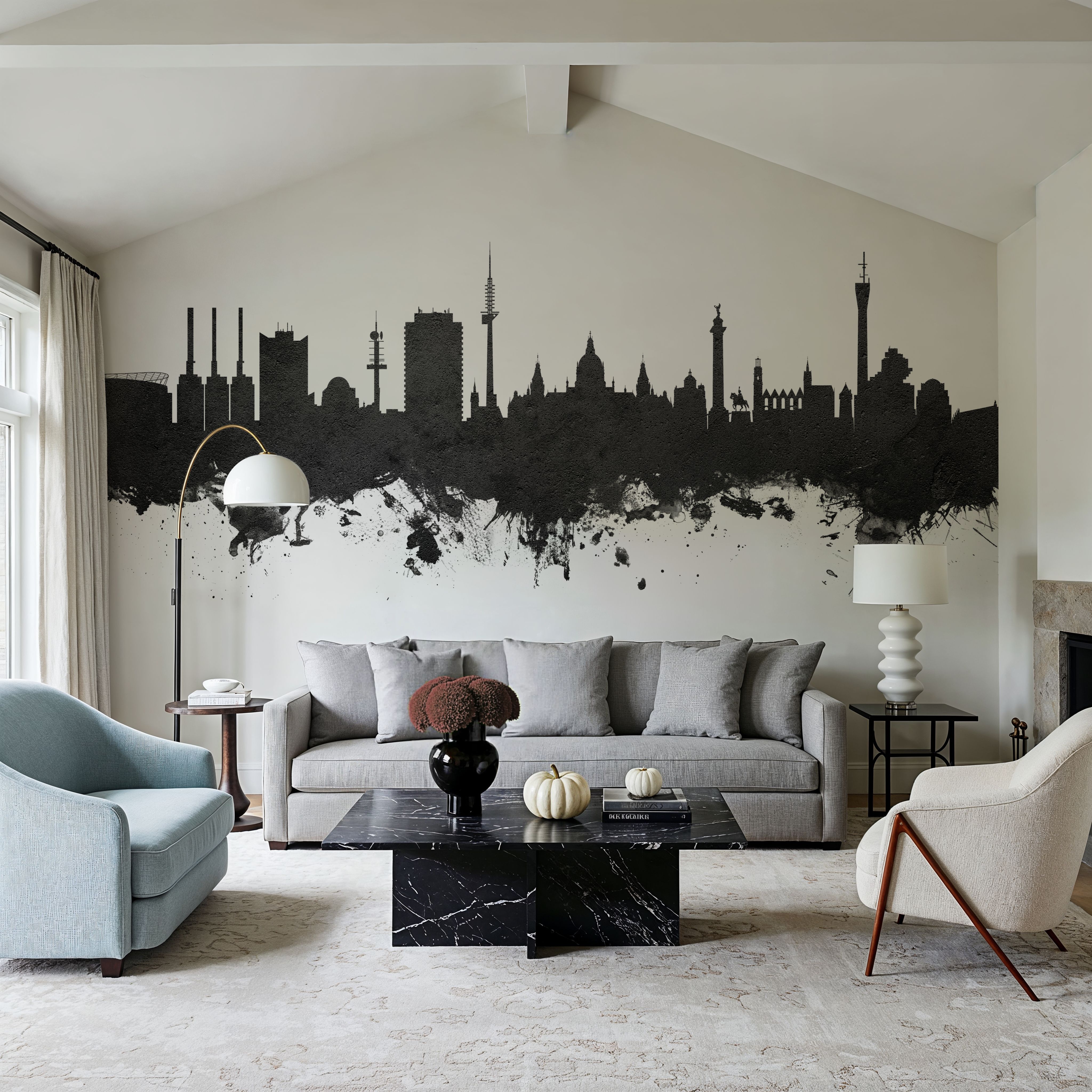 Hannover Germany Skyline Black & White