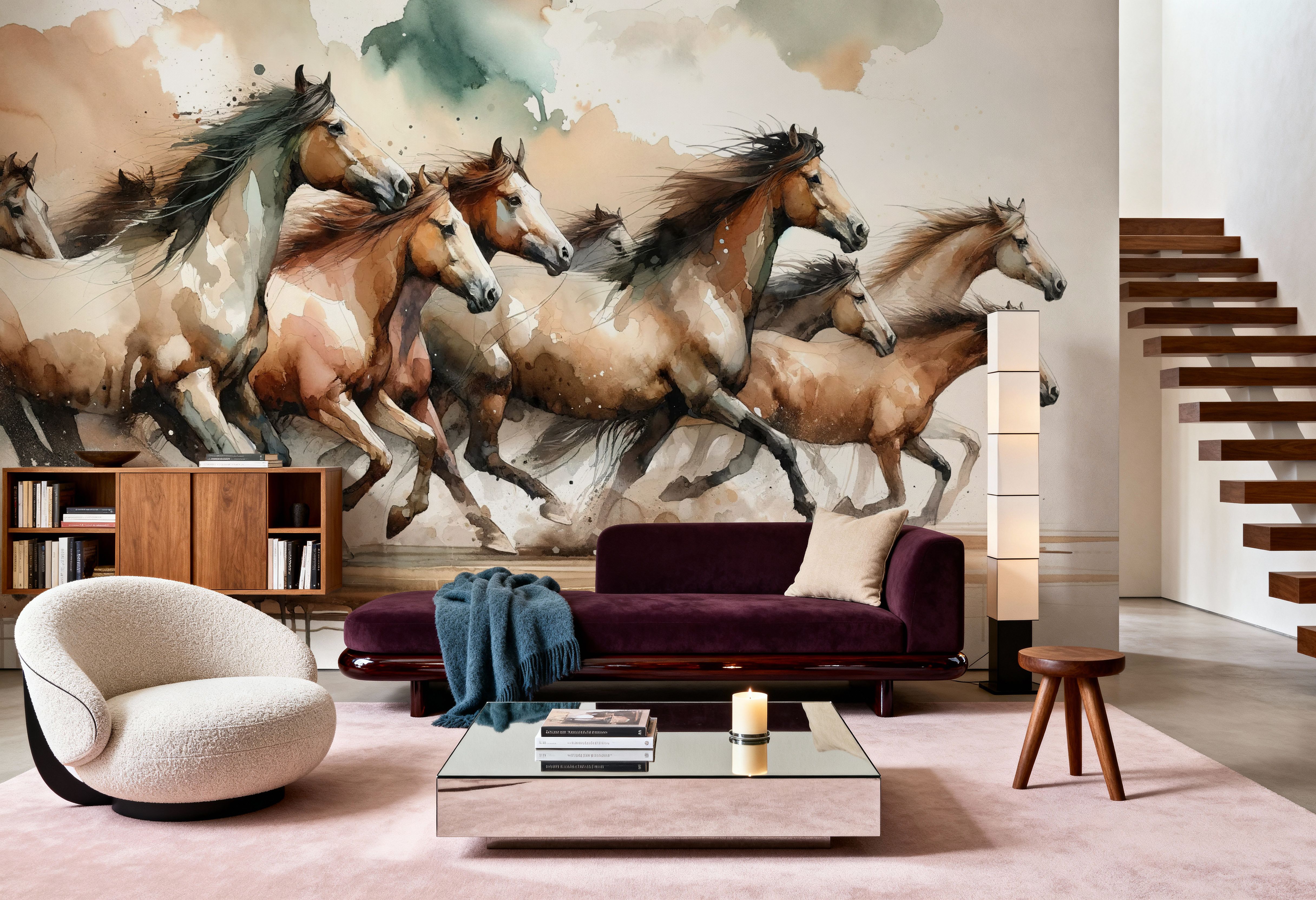 Watercolor Horses