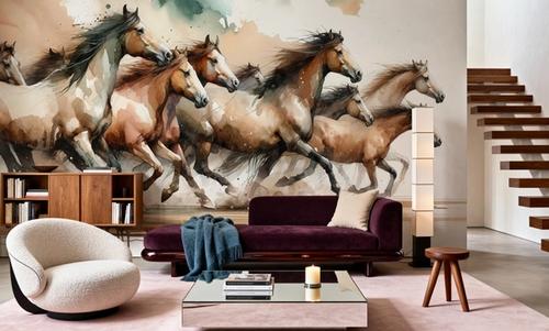 Watercolor Horses