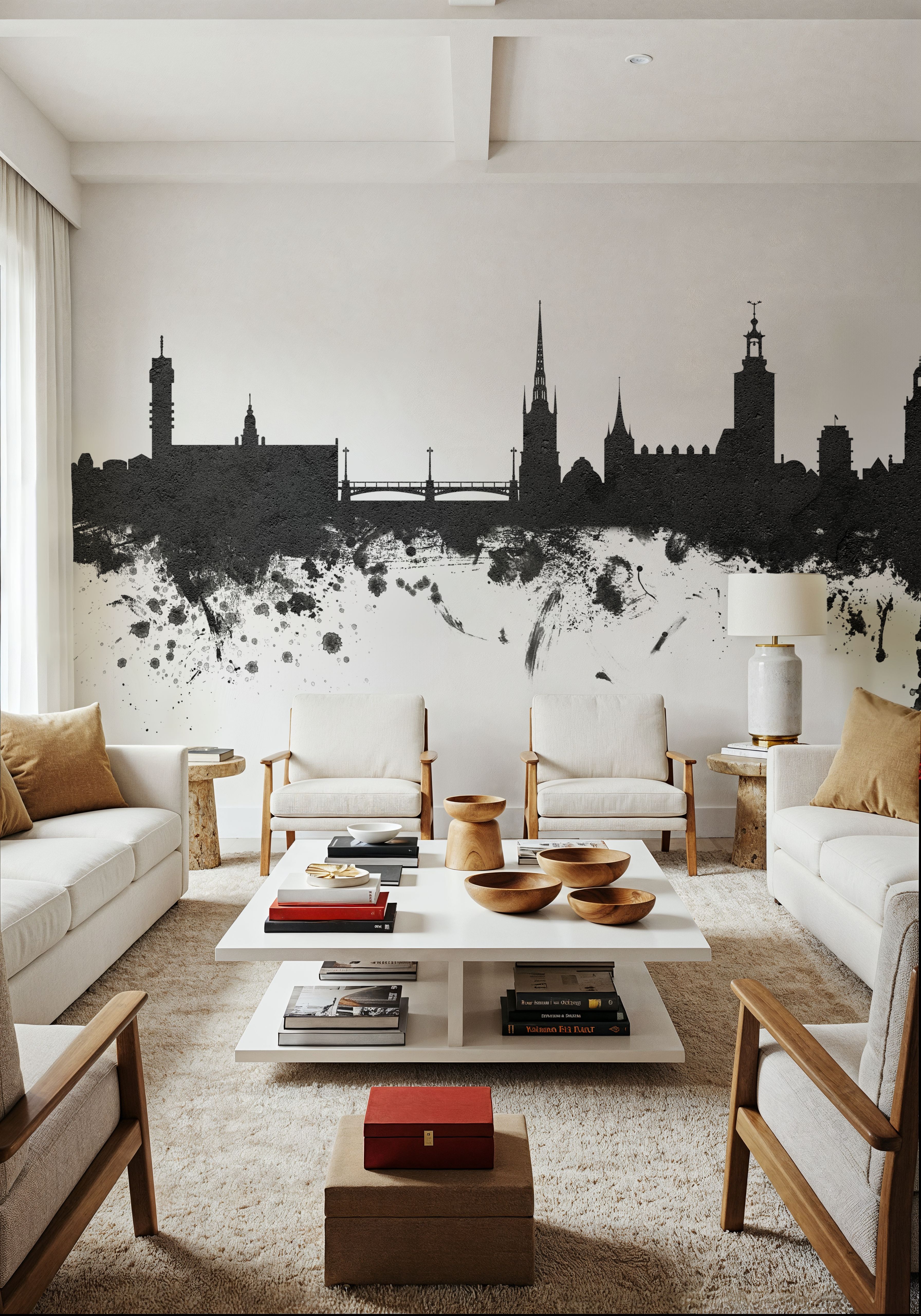 Stockholm Skyline Black & White