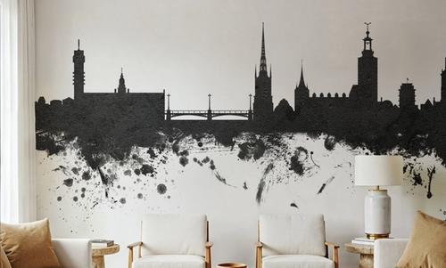 Stockholm Skyline Black & White