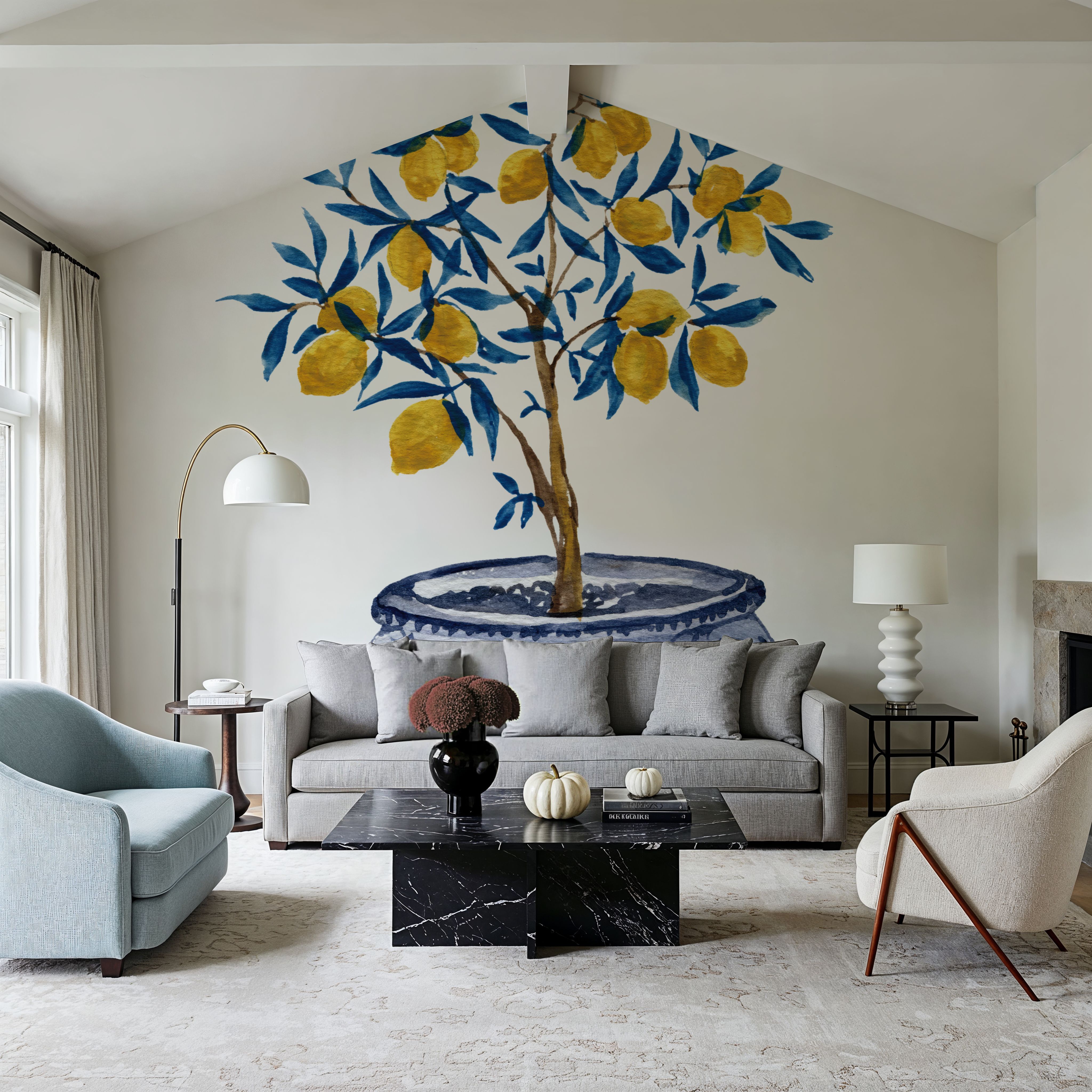 Lemon Tree in Chinoserie