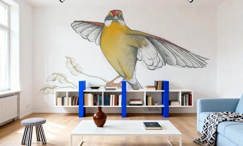 Arts and Crafts Birds IV on White