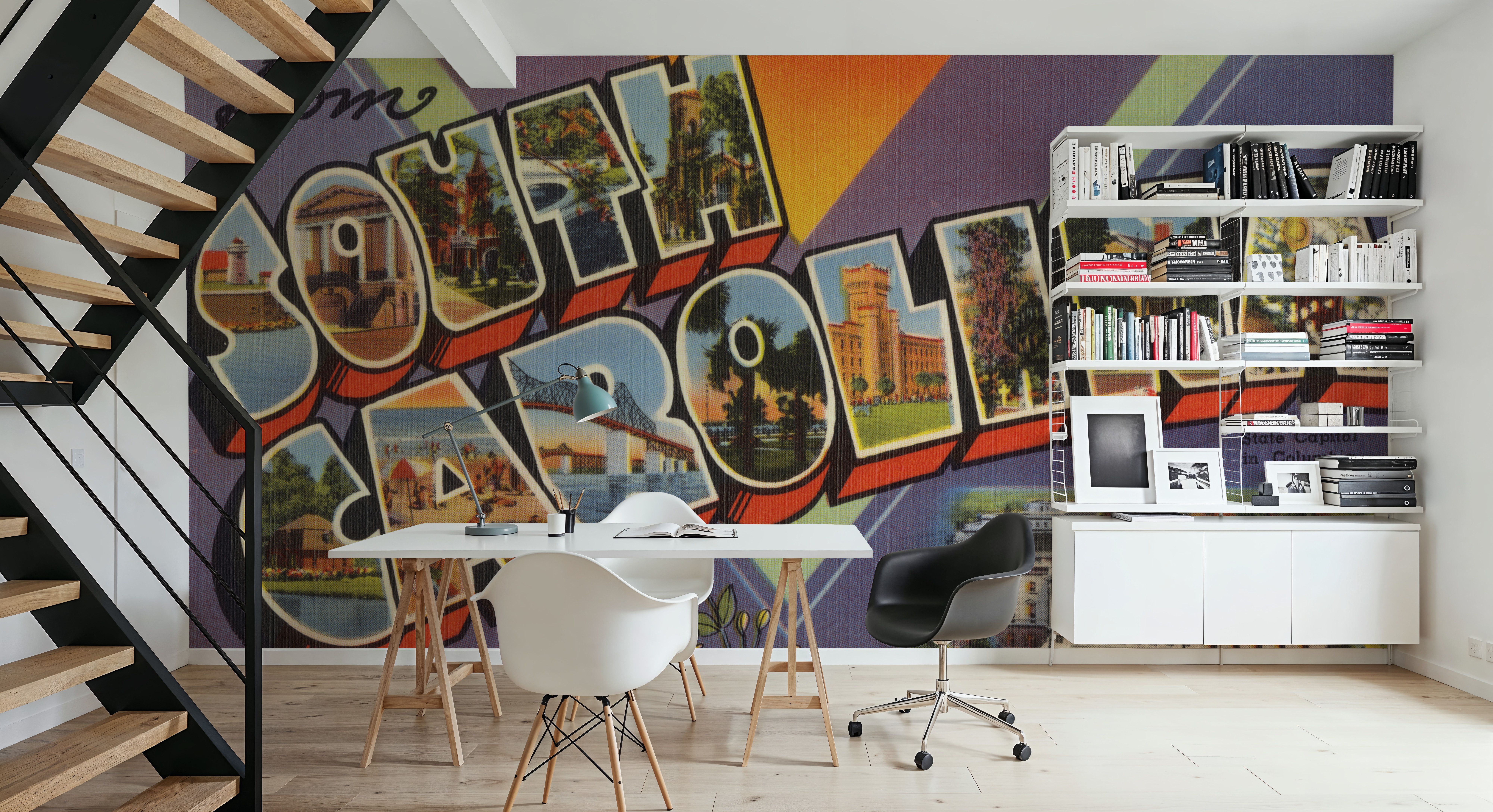 Greetings from South Carolina - Screenprint Postcard