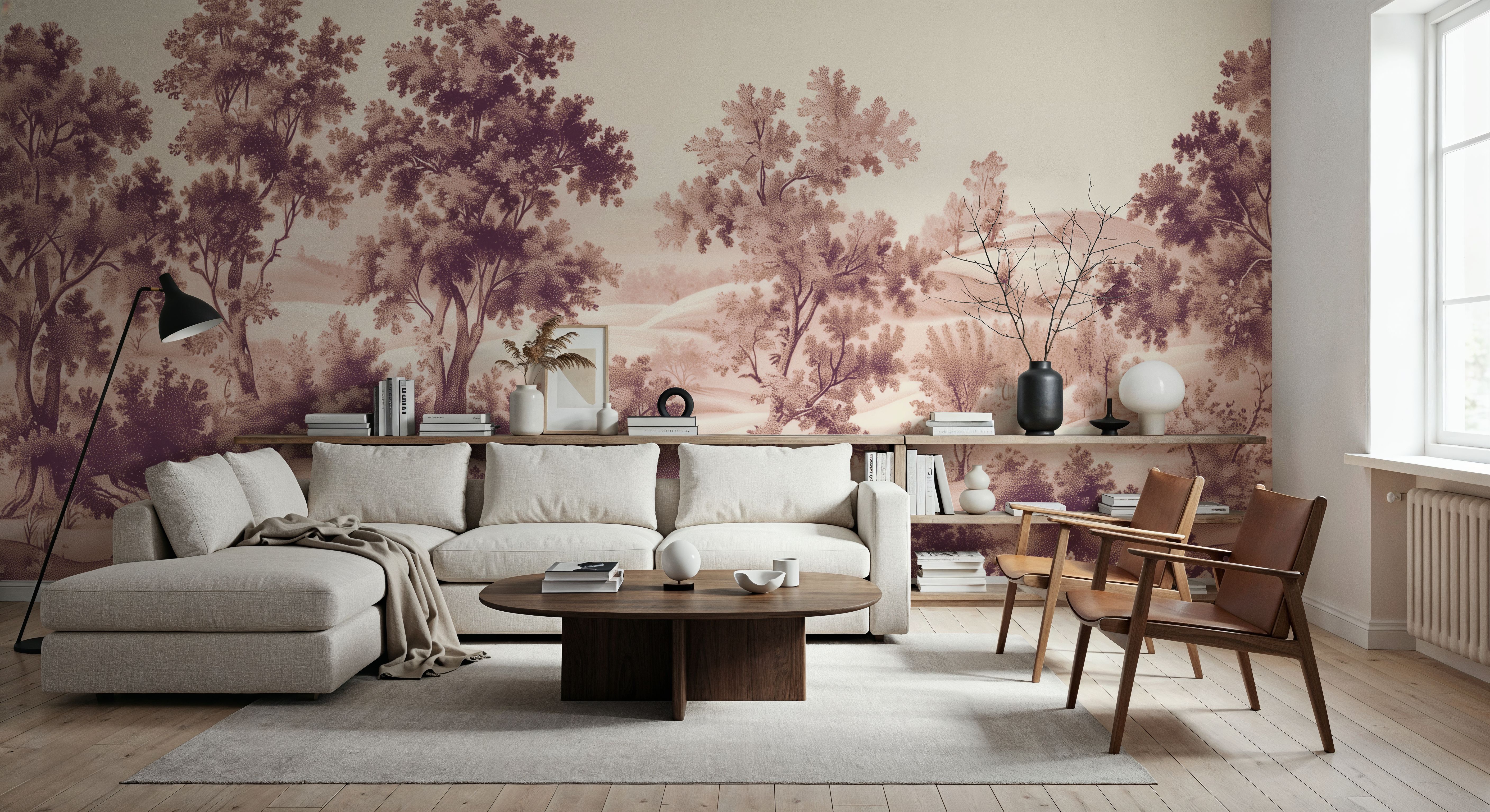 Pastoral Toile, Burgundy