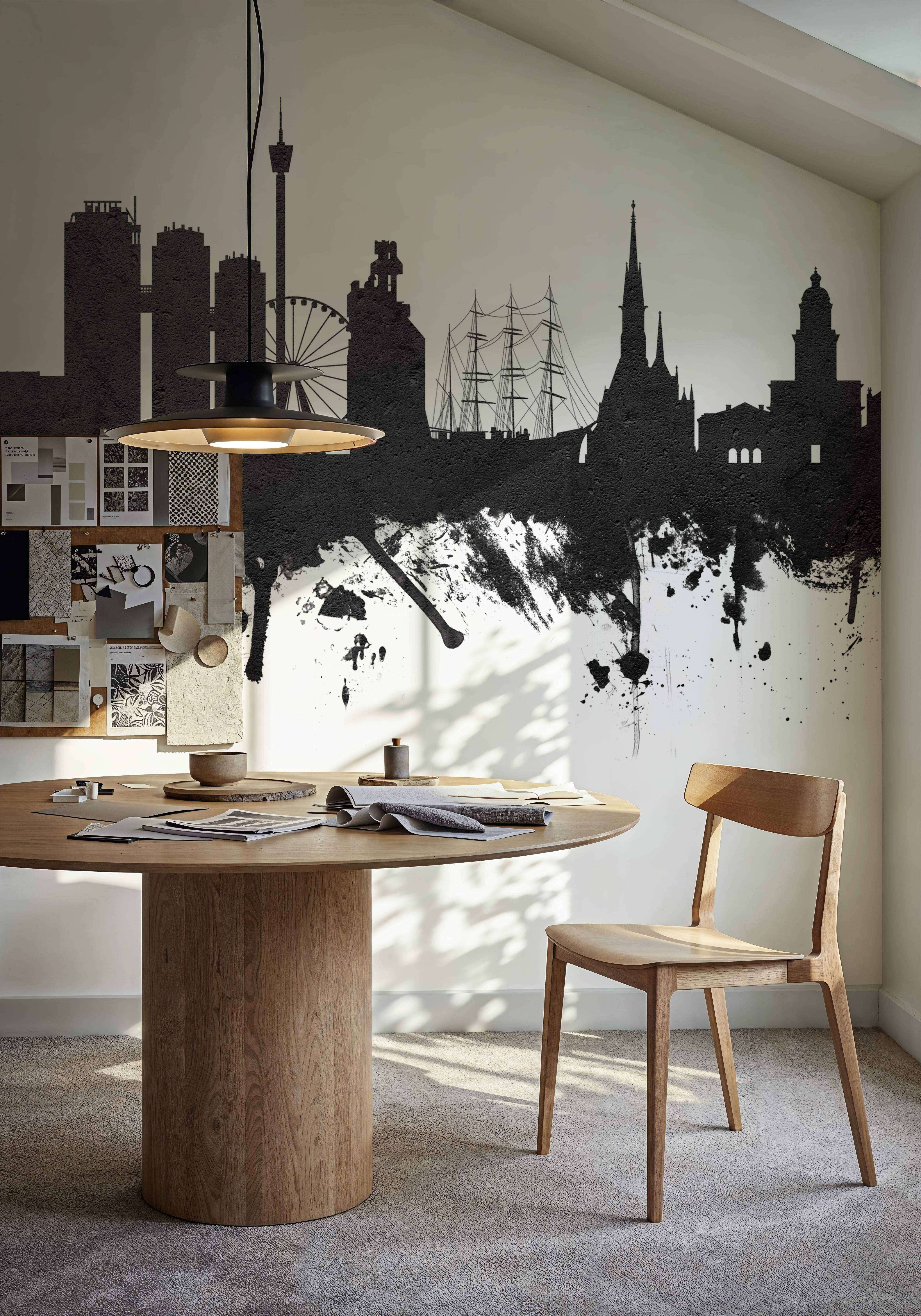 Gothenburg Skyline Black & White