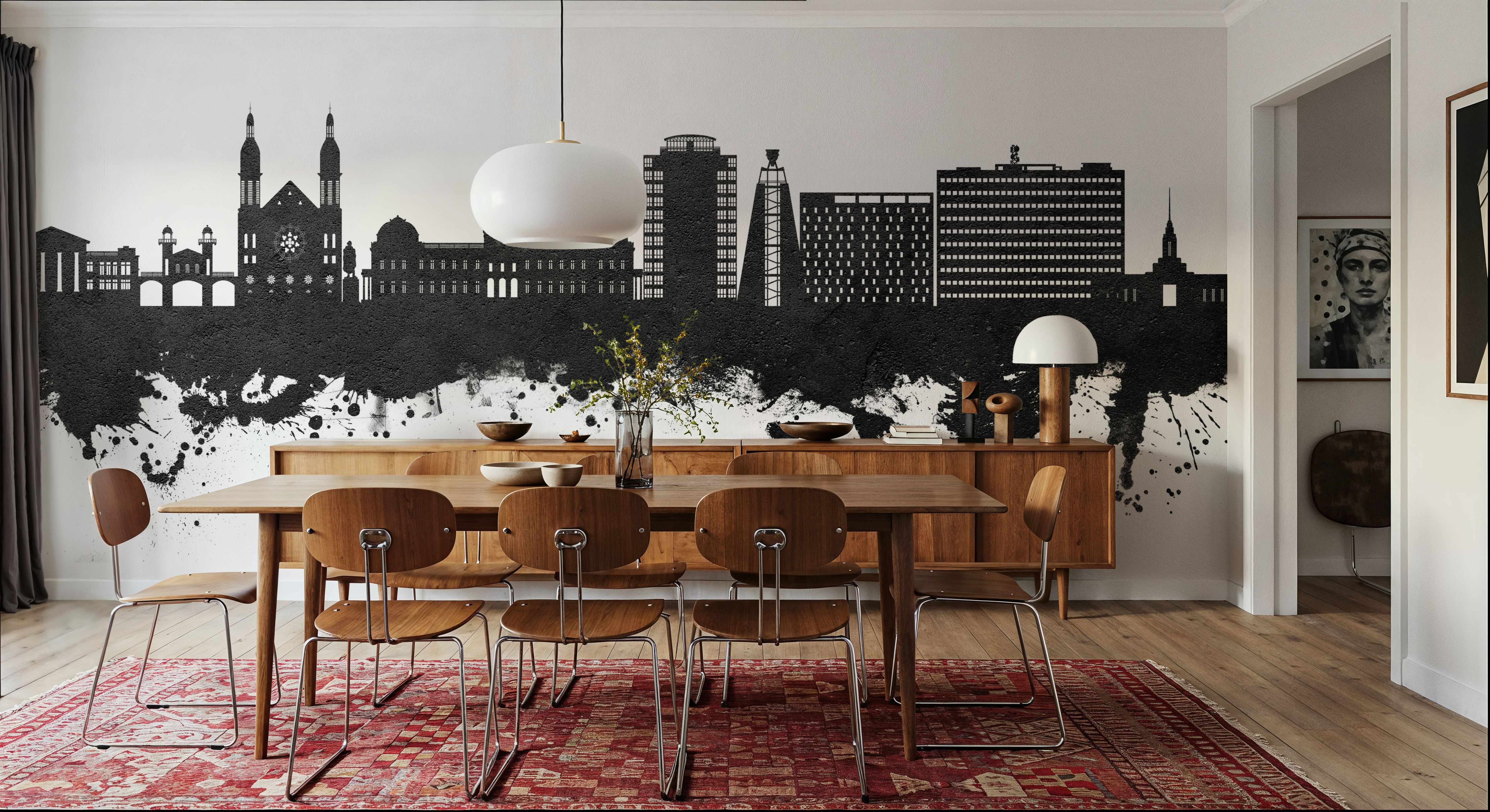 Port-au-Prince Haiti Skyline Black & White, Wallpaper