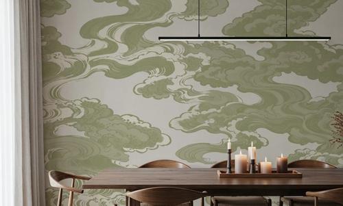 Ukiyo-e Clouds, Pistachio