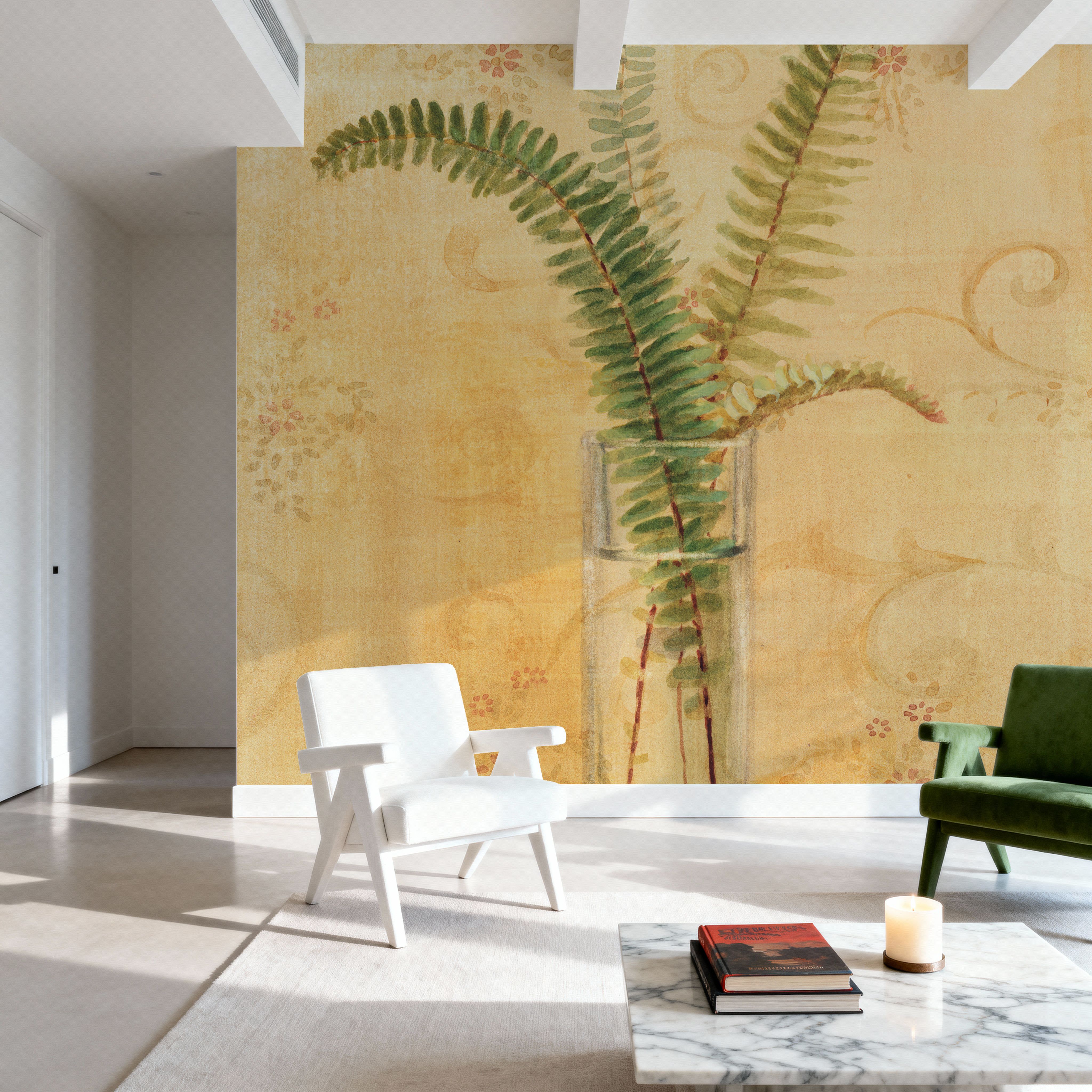 Ferns in Glass Vase II