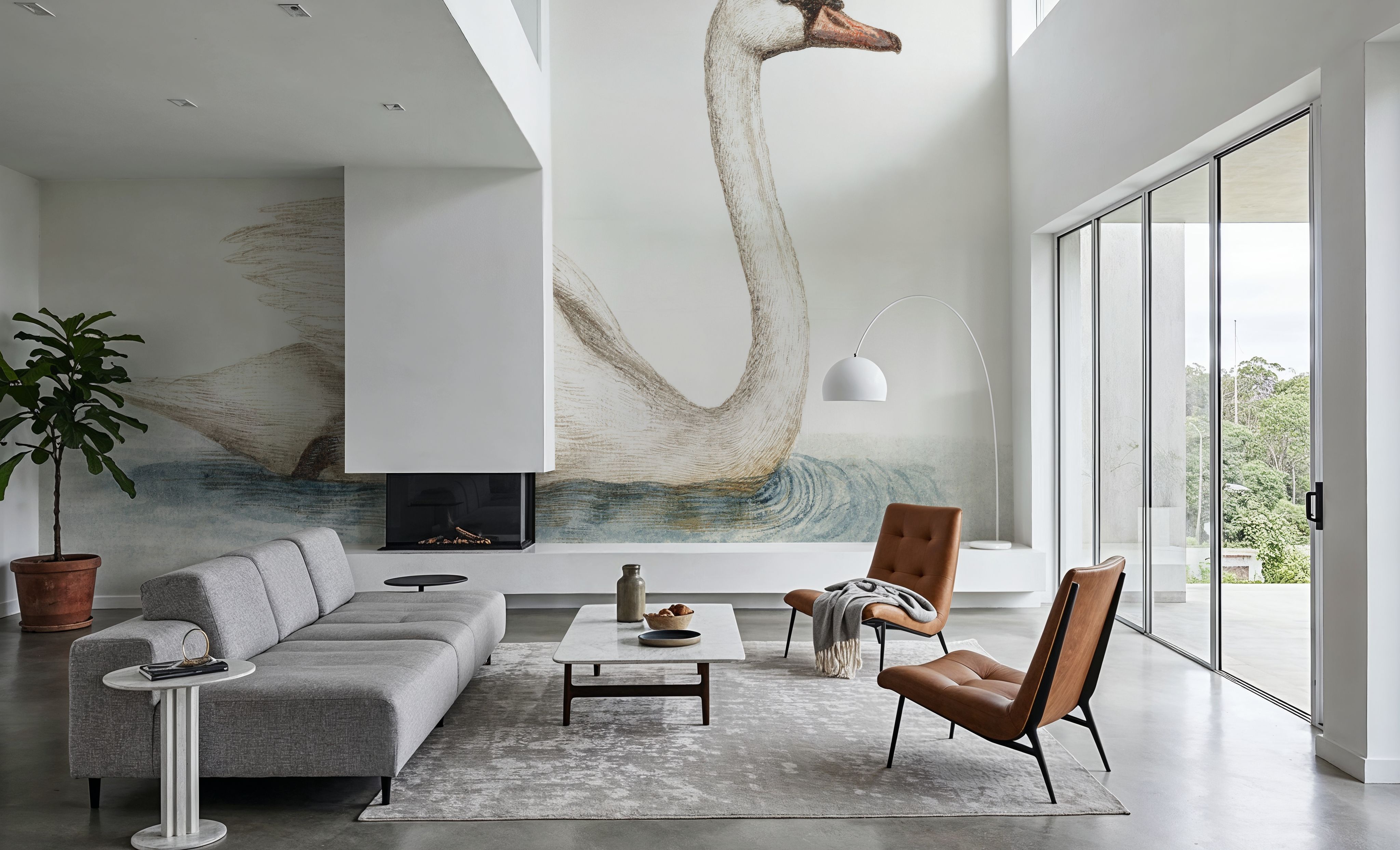 Swimming Swan