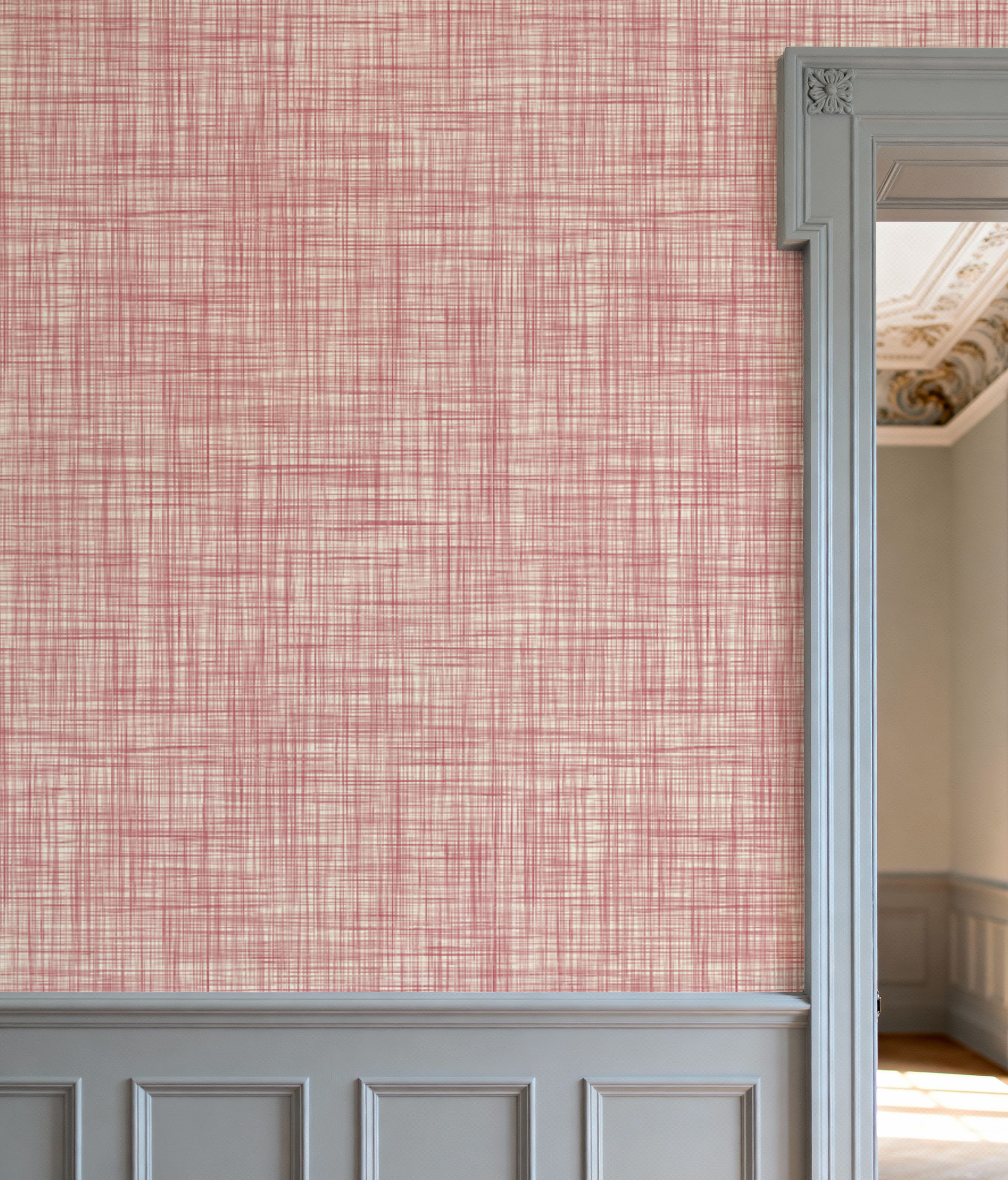 Mottled Linen Effect, Rose Pink