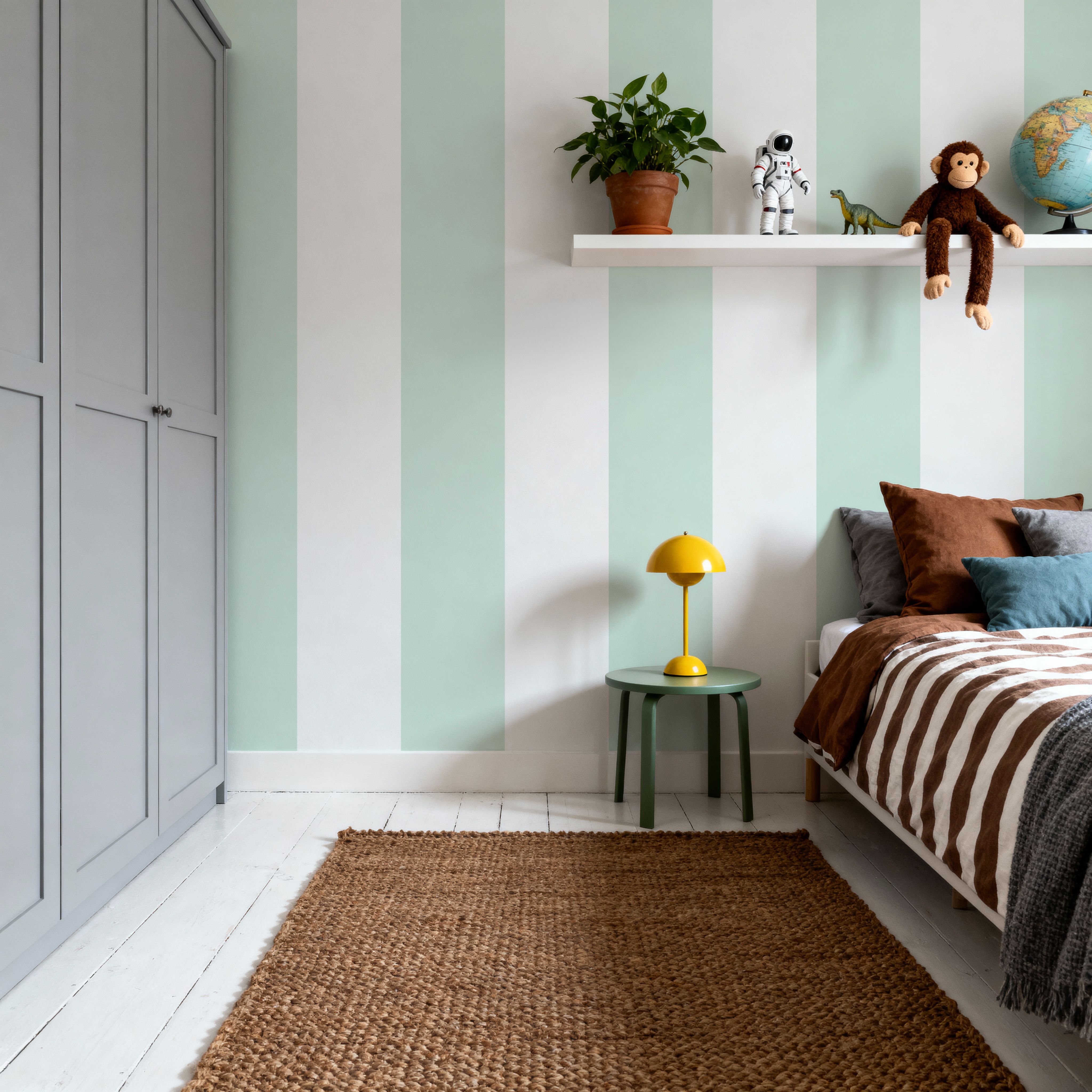 Circus Stripes, Mint Green