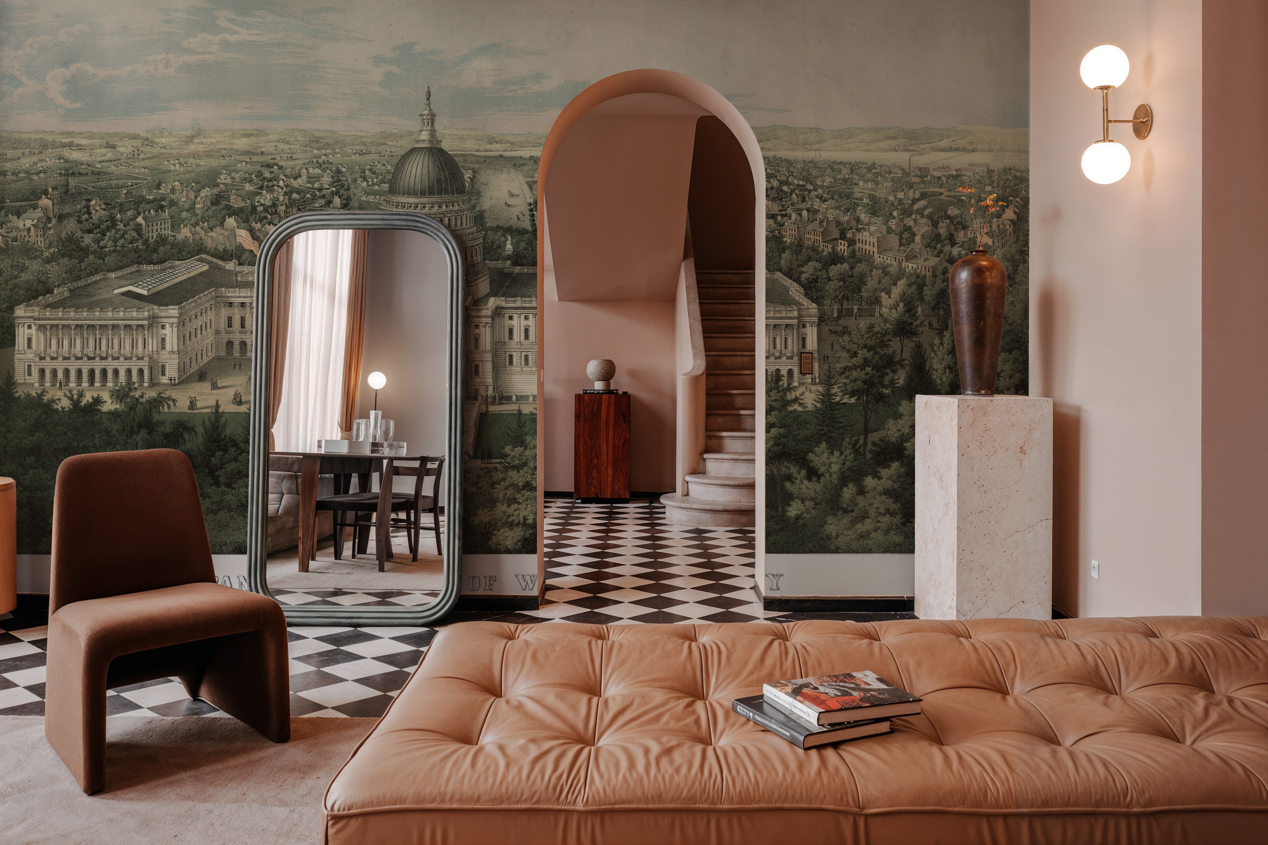 Old view of the United States Capitol and the city of Washington, 1857, Wallpaper