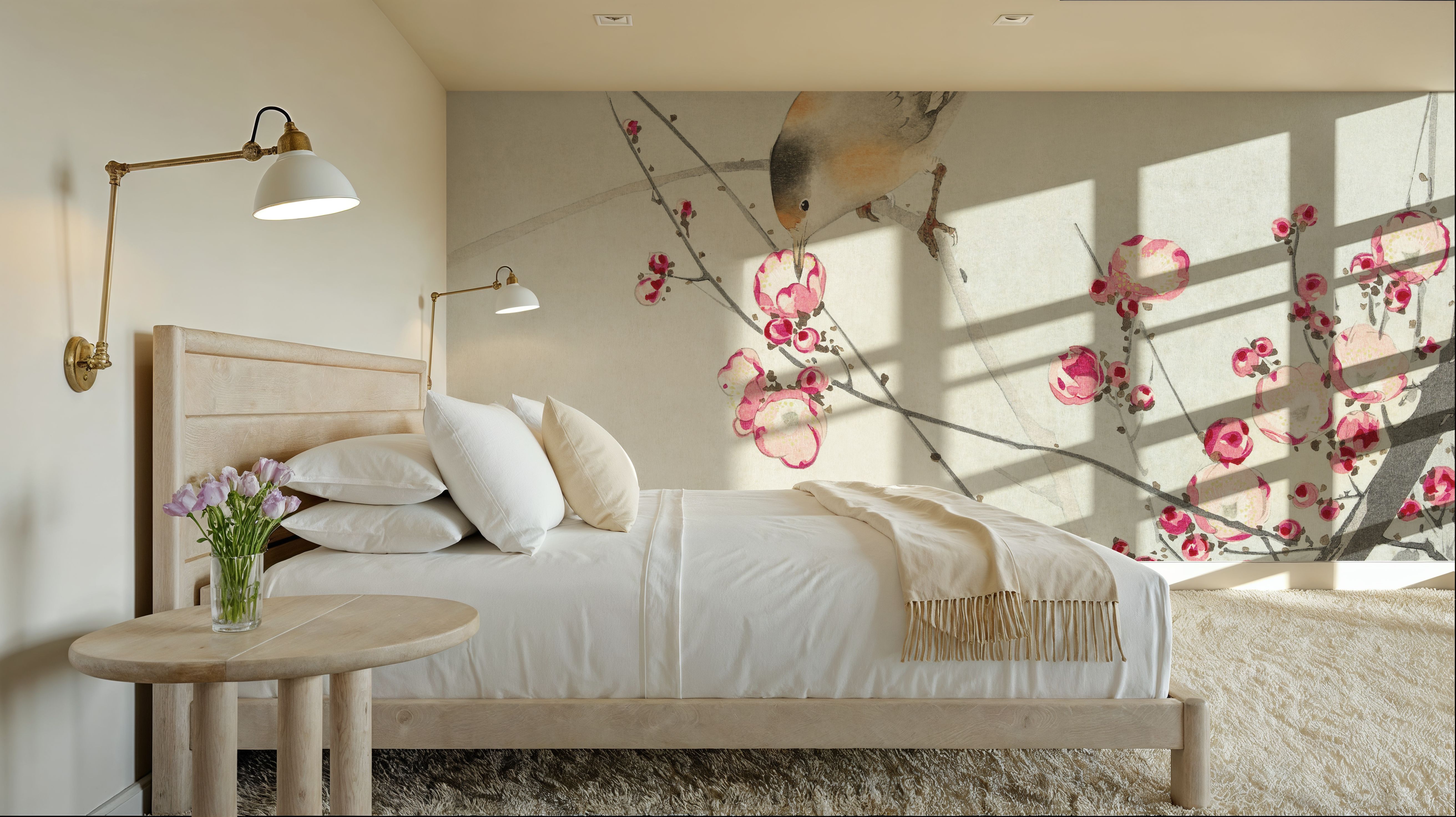 Songbird on Blossom Branch