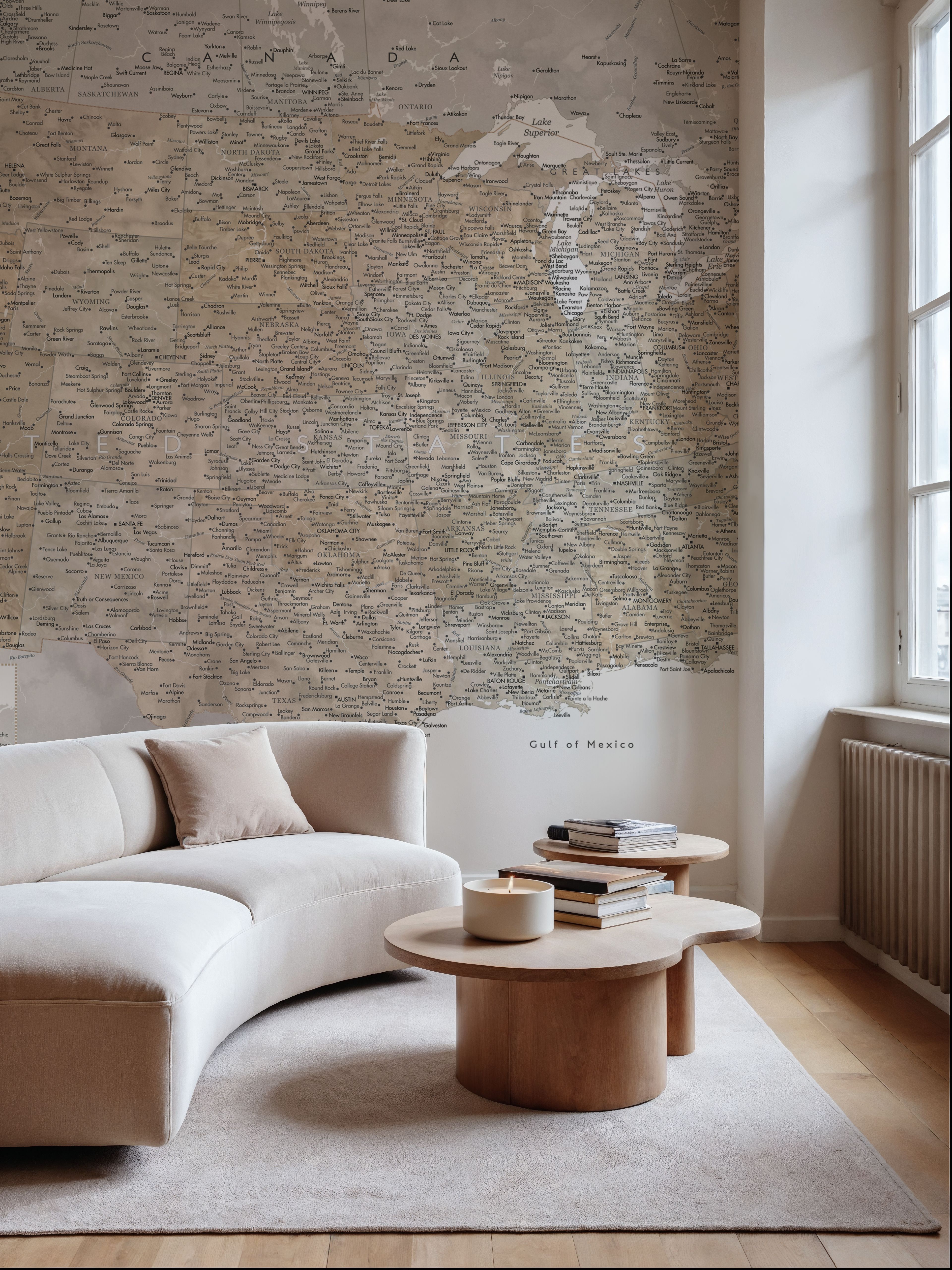 US Map Detailed - Abey