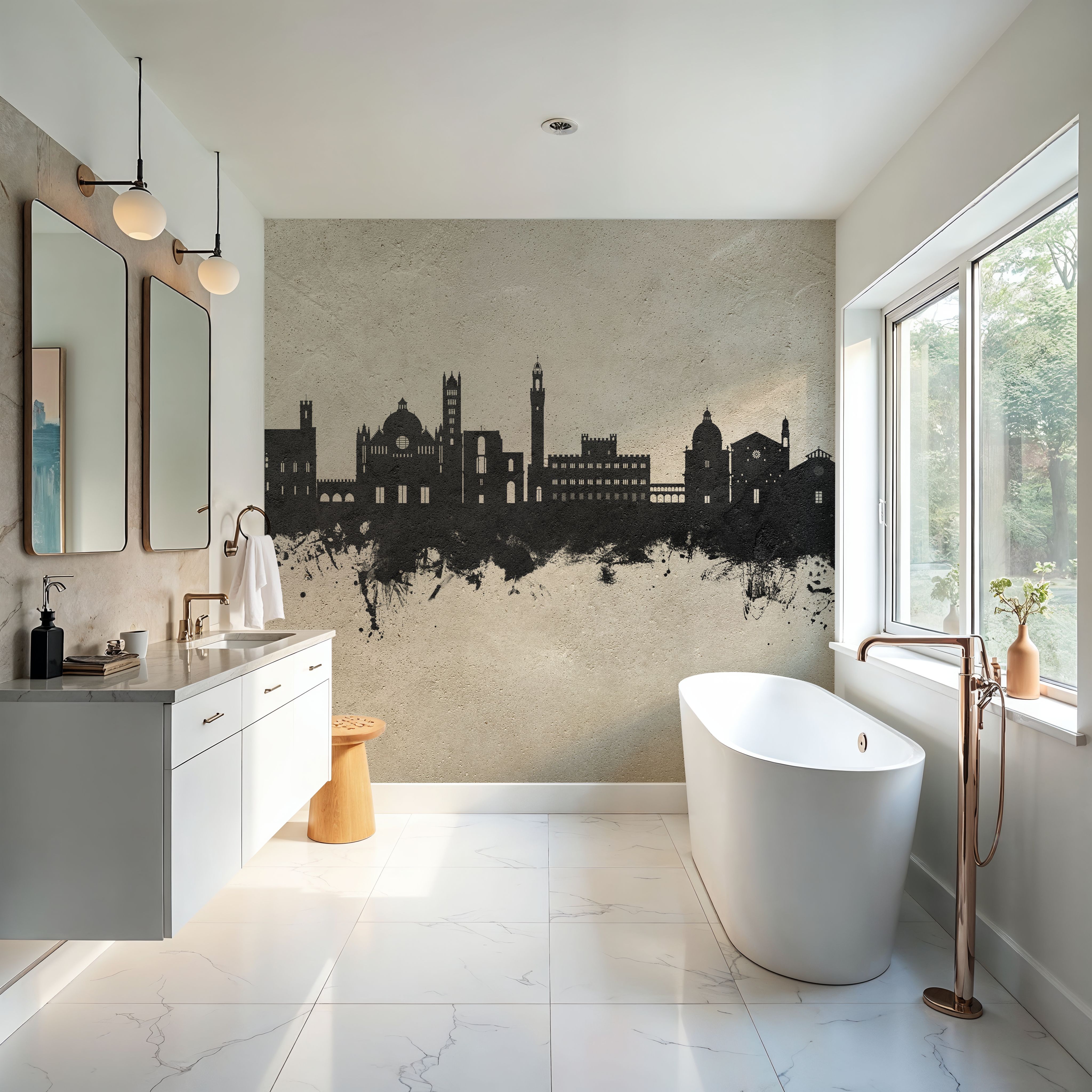 Siena Italy Skyline Concrete