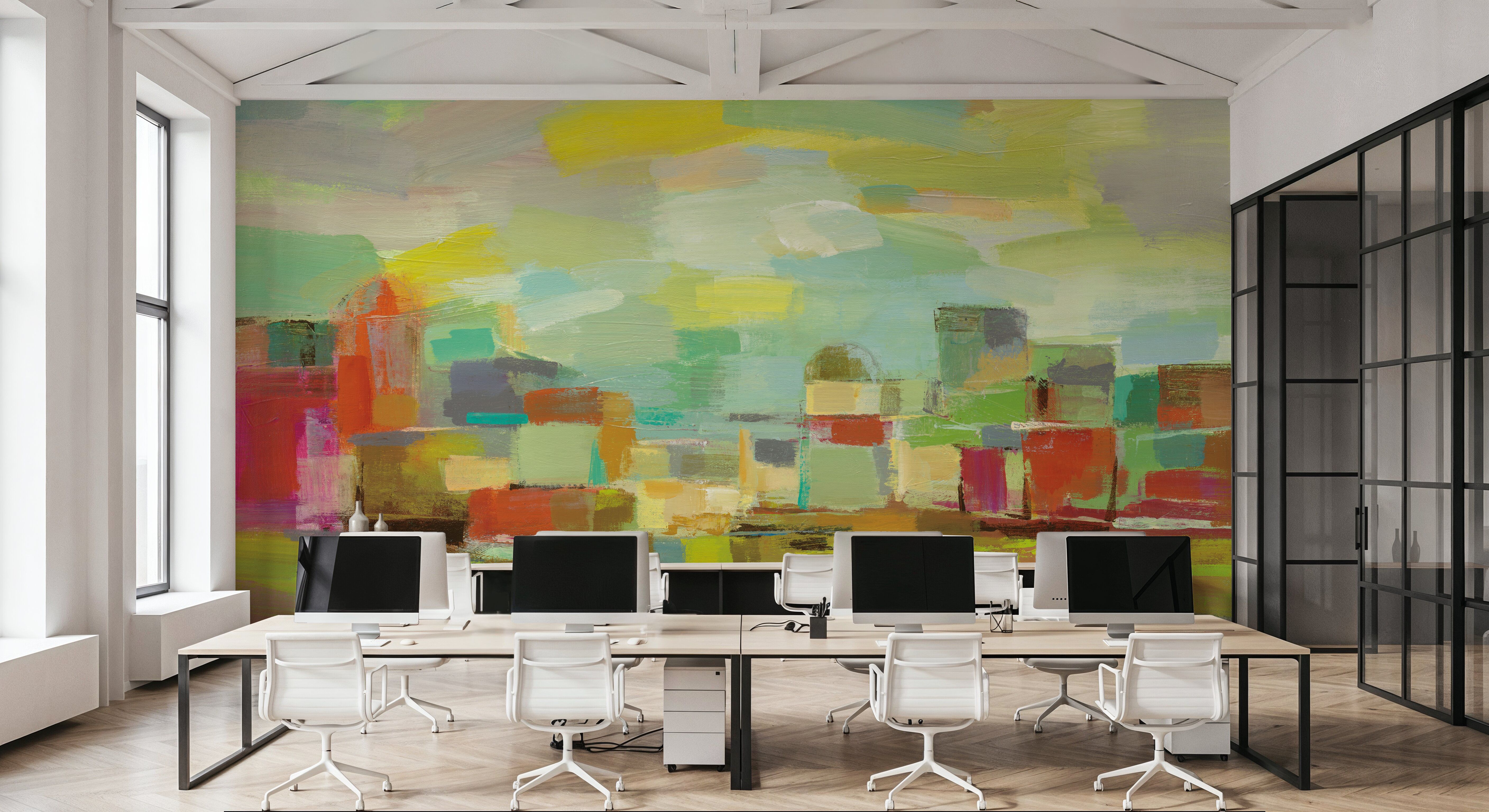 Town by the River, Papel pintado