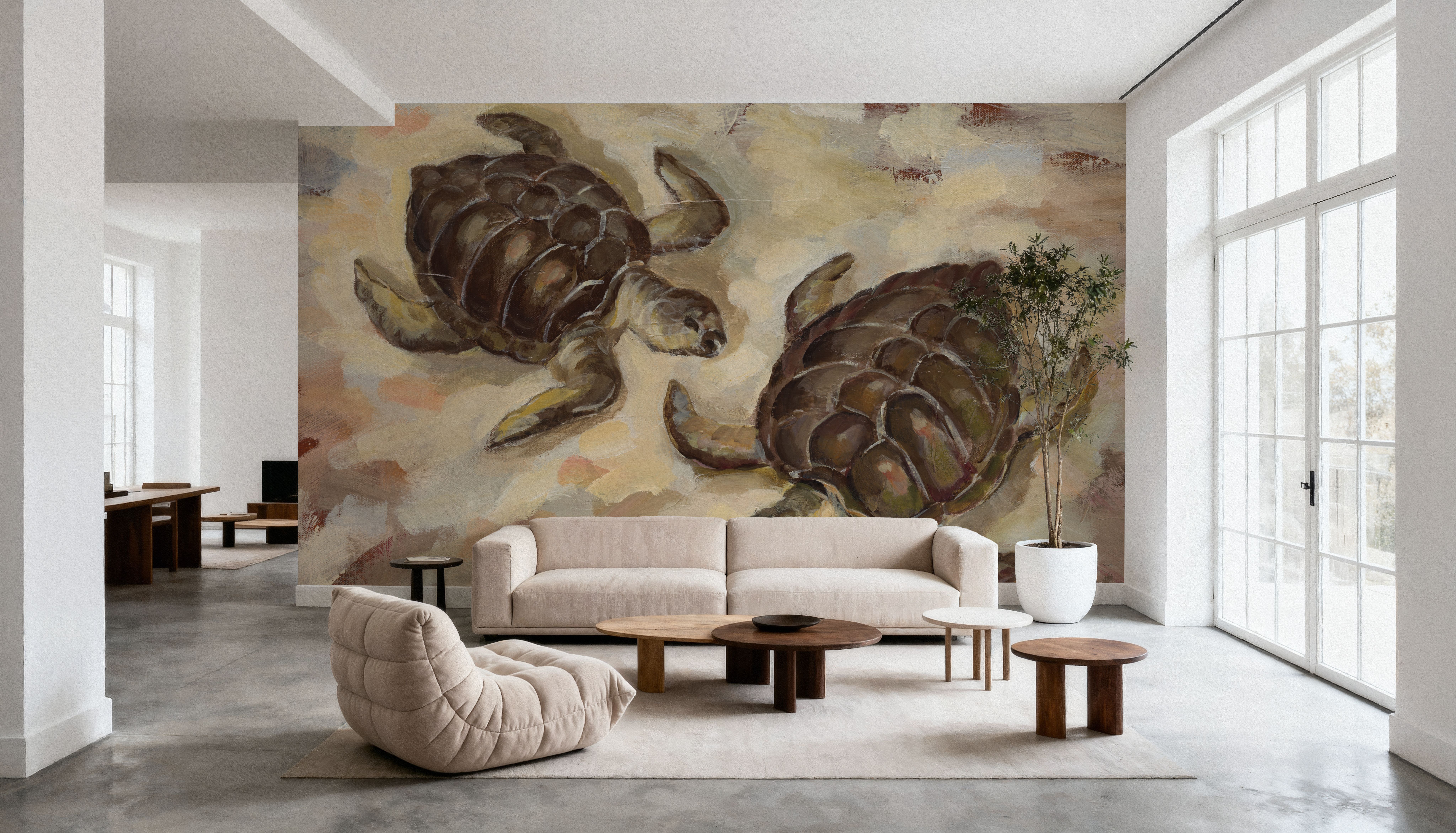 Sea Turtles on the Sand