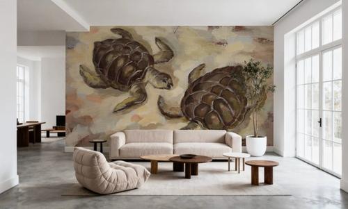 Sea Turtles on the Sand