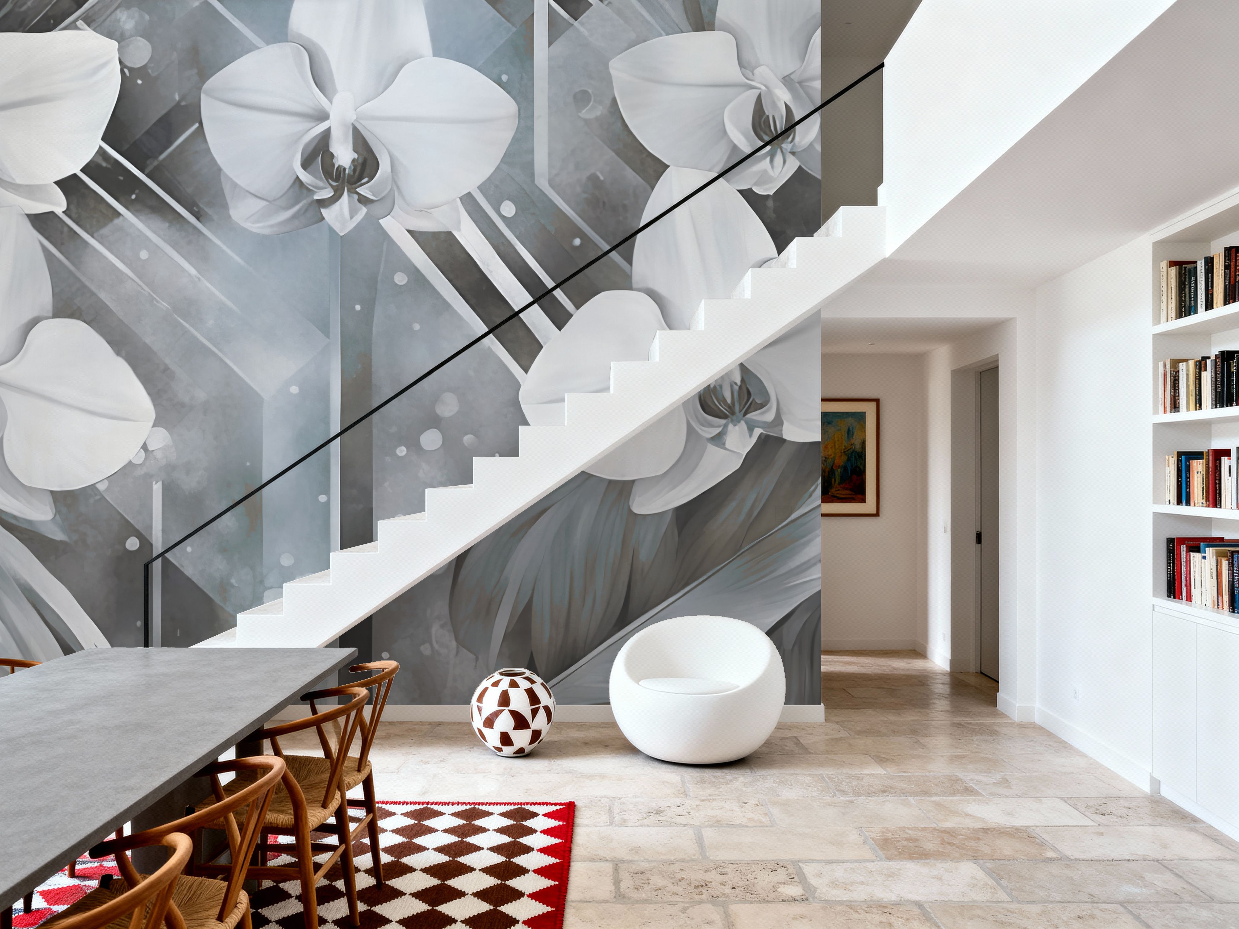 Geometry and Orchids Blue