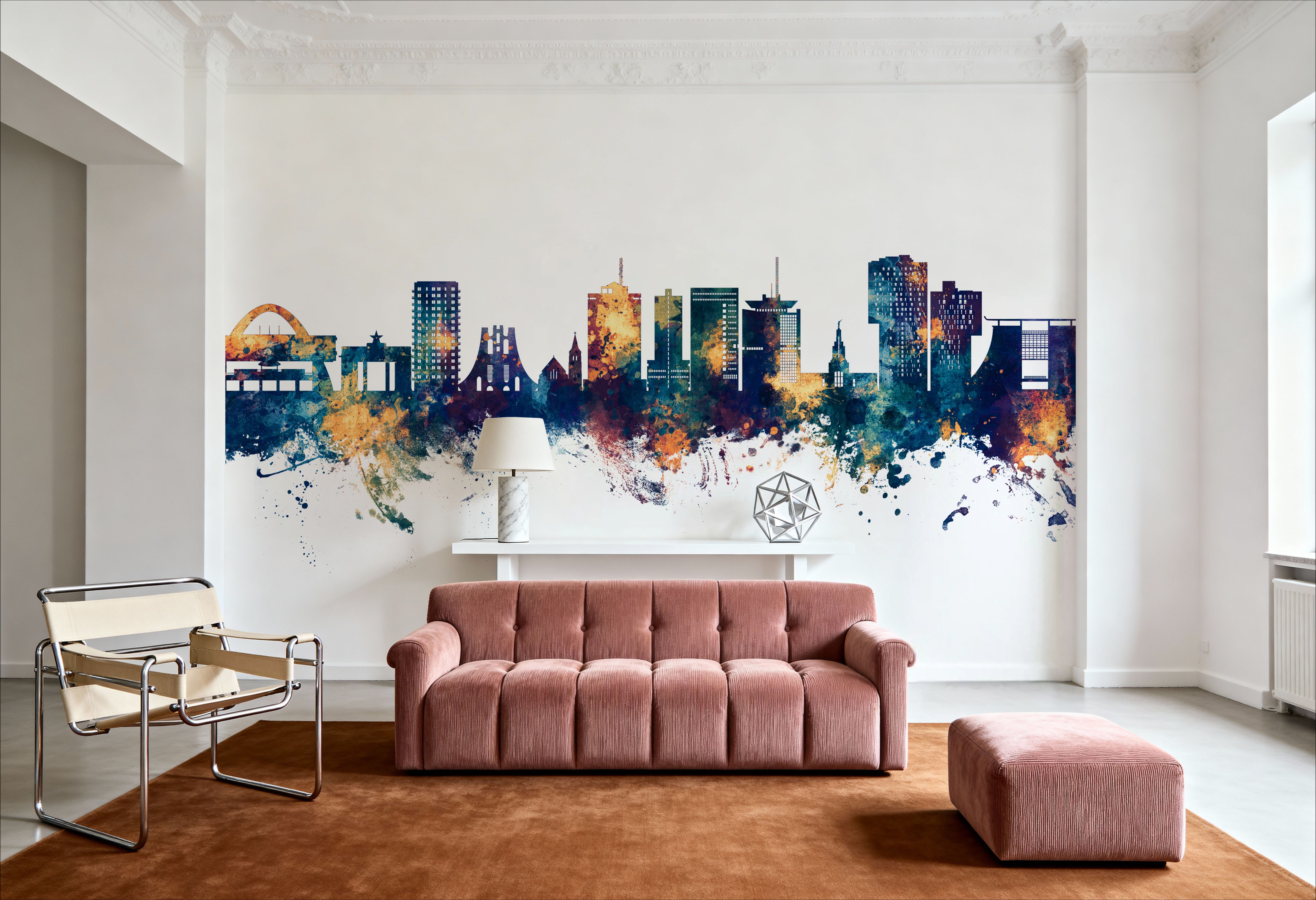 Accra Ghana Skyline Blue & Bronze