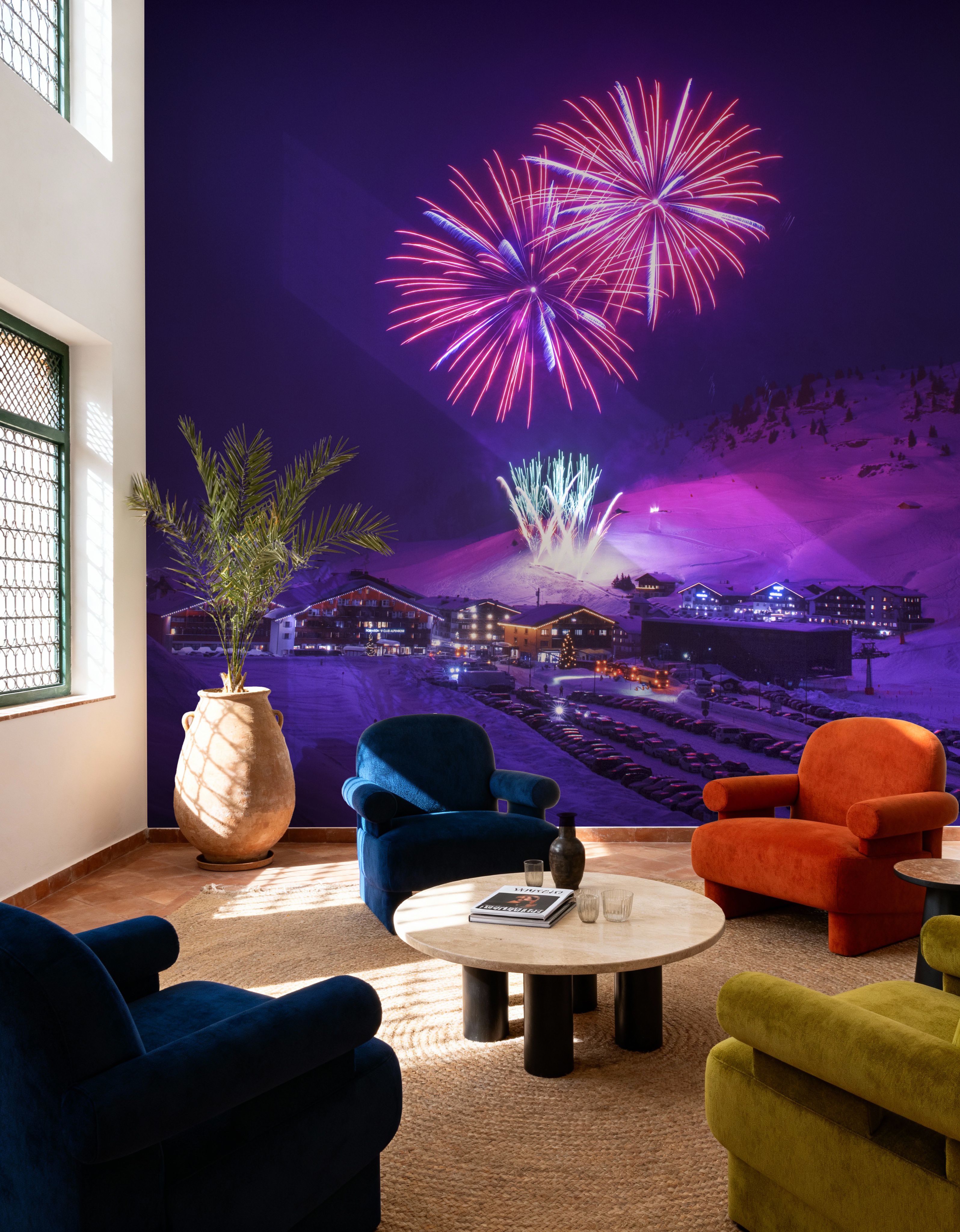 Fireworks in the Alps