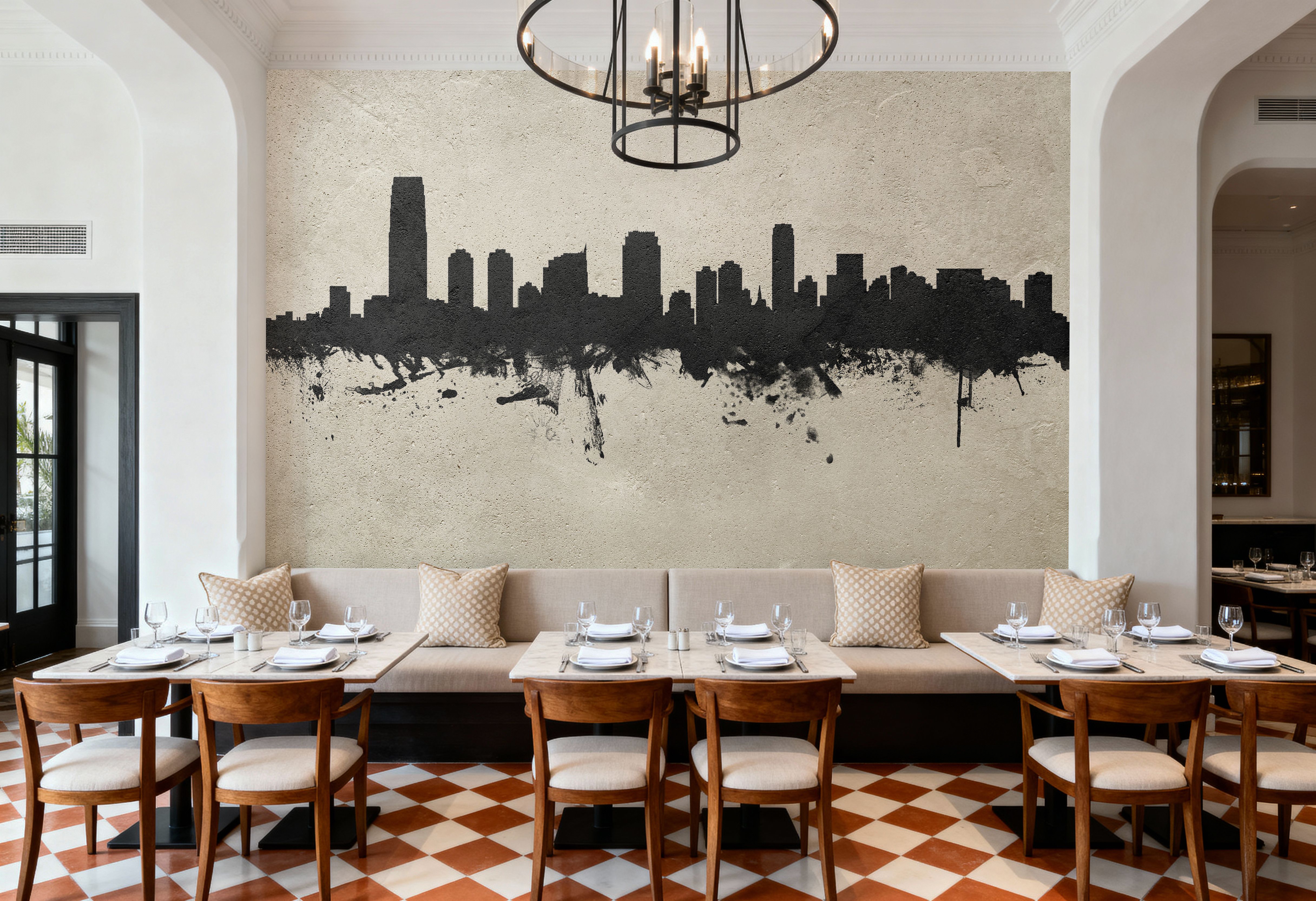 Jersey City New York Skyline Concrete