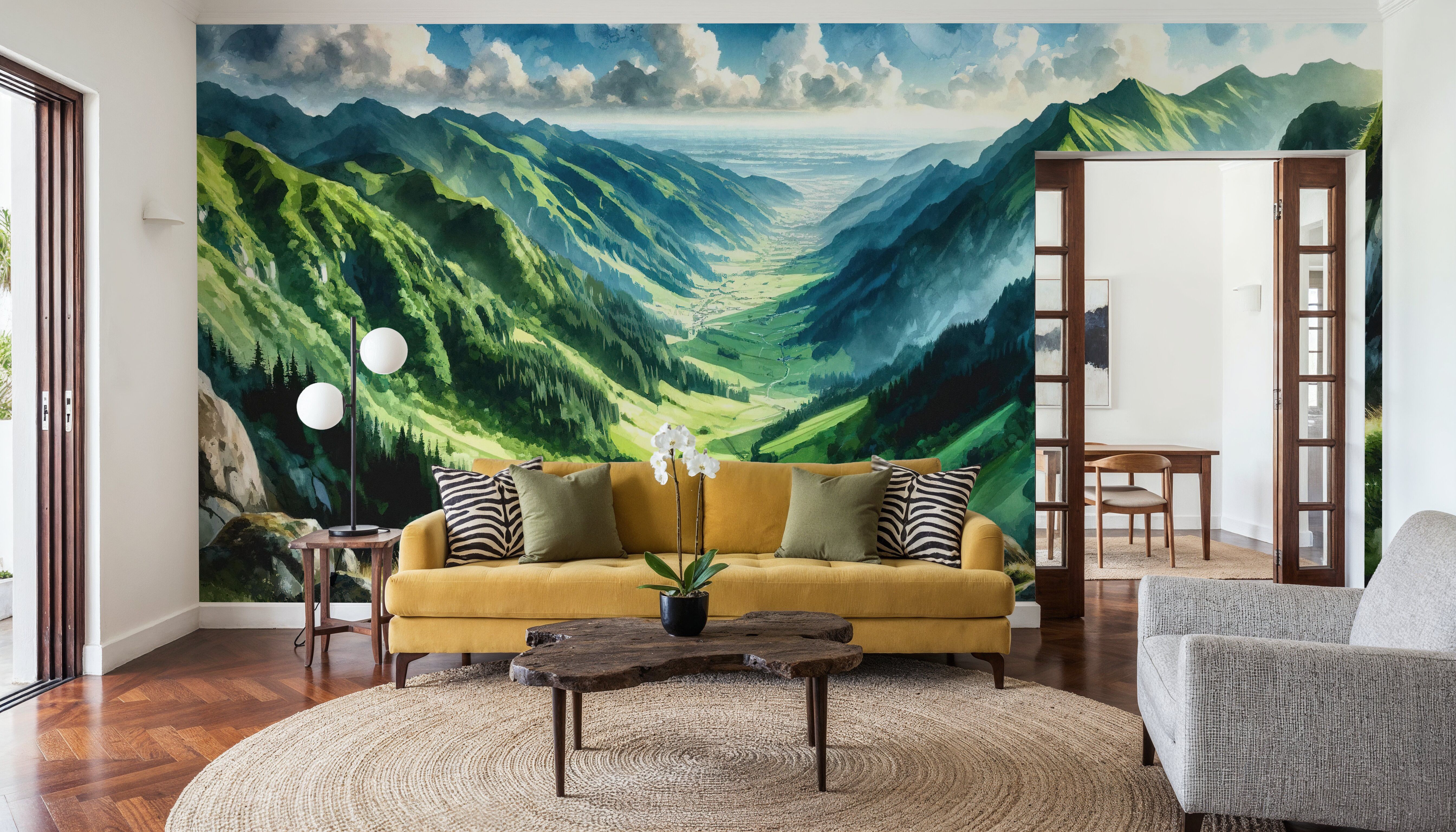 Expansive Mountain Valley Landscape