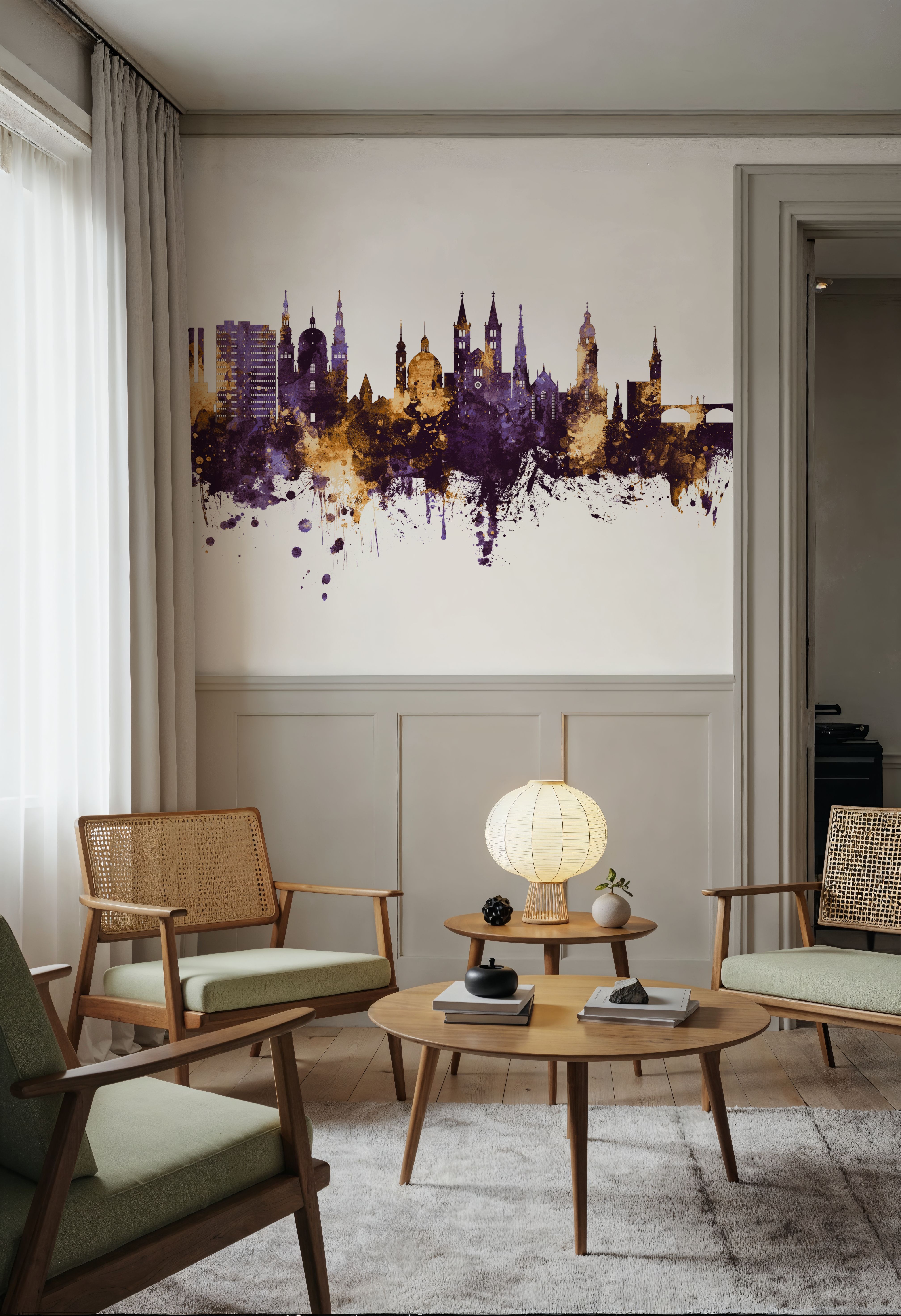 Würzburg Germany Skyline Purple & Gold