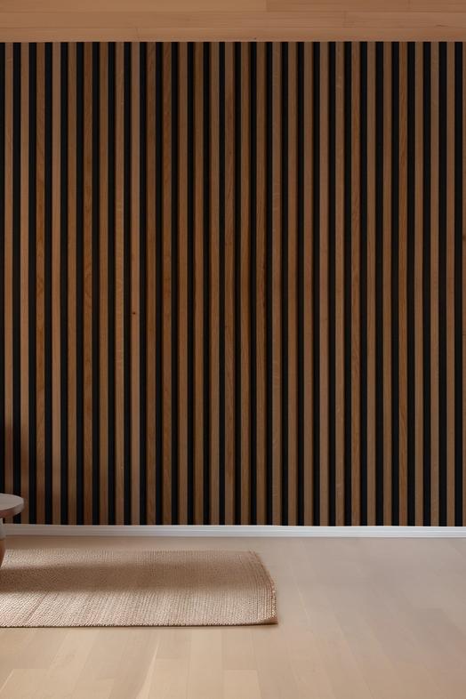 Faux Slatted Wood Panel