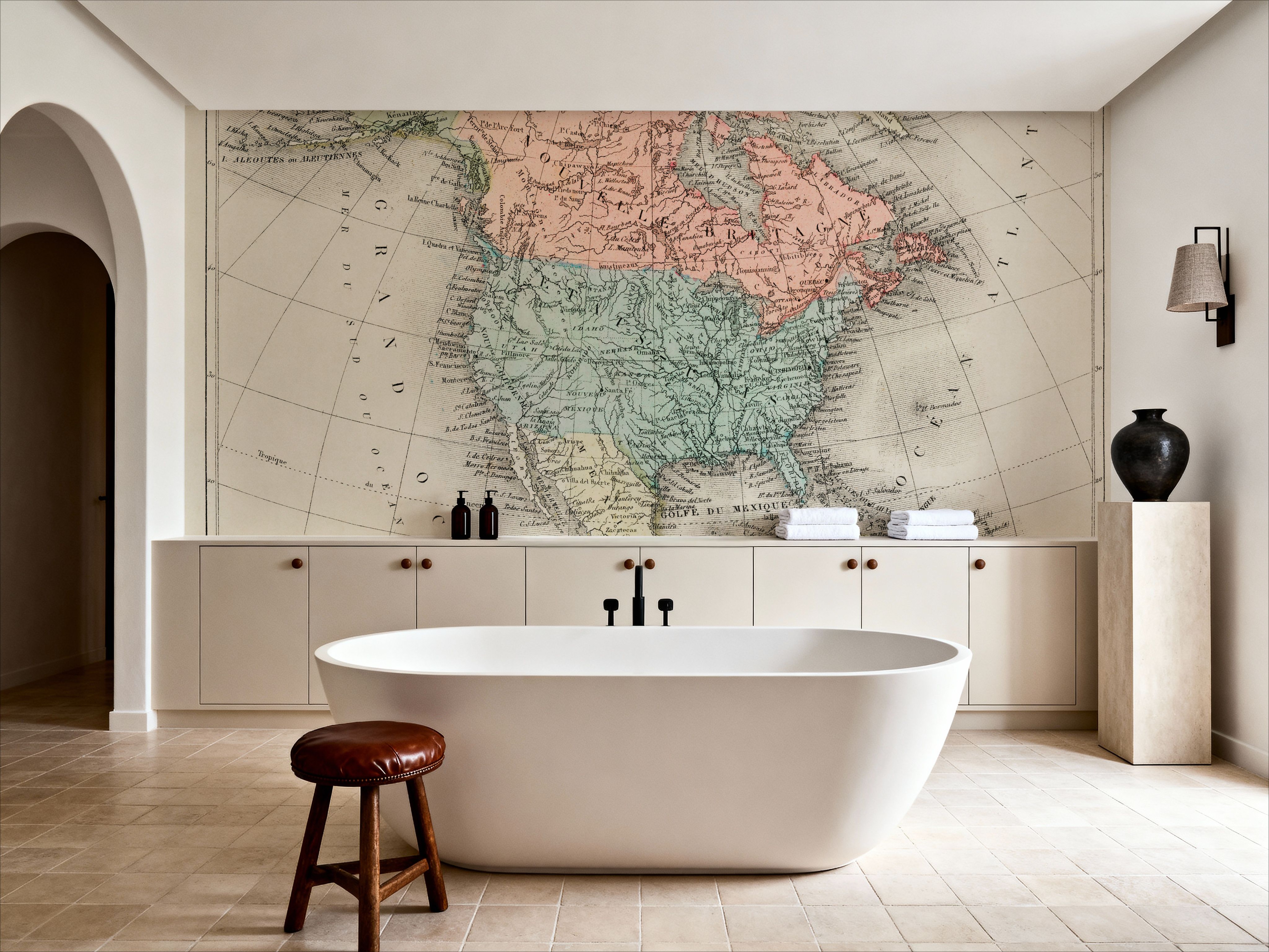 "Amerique Du Nord" From Atlas Universel By Arthème Fayard