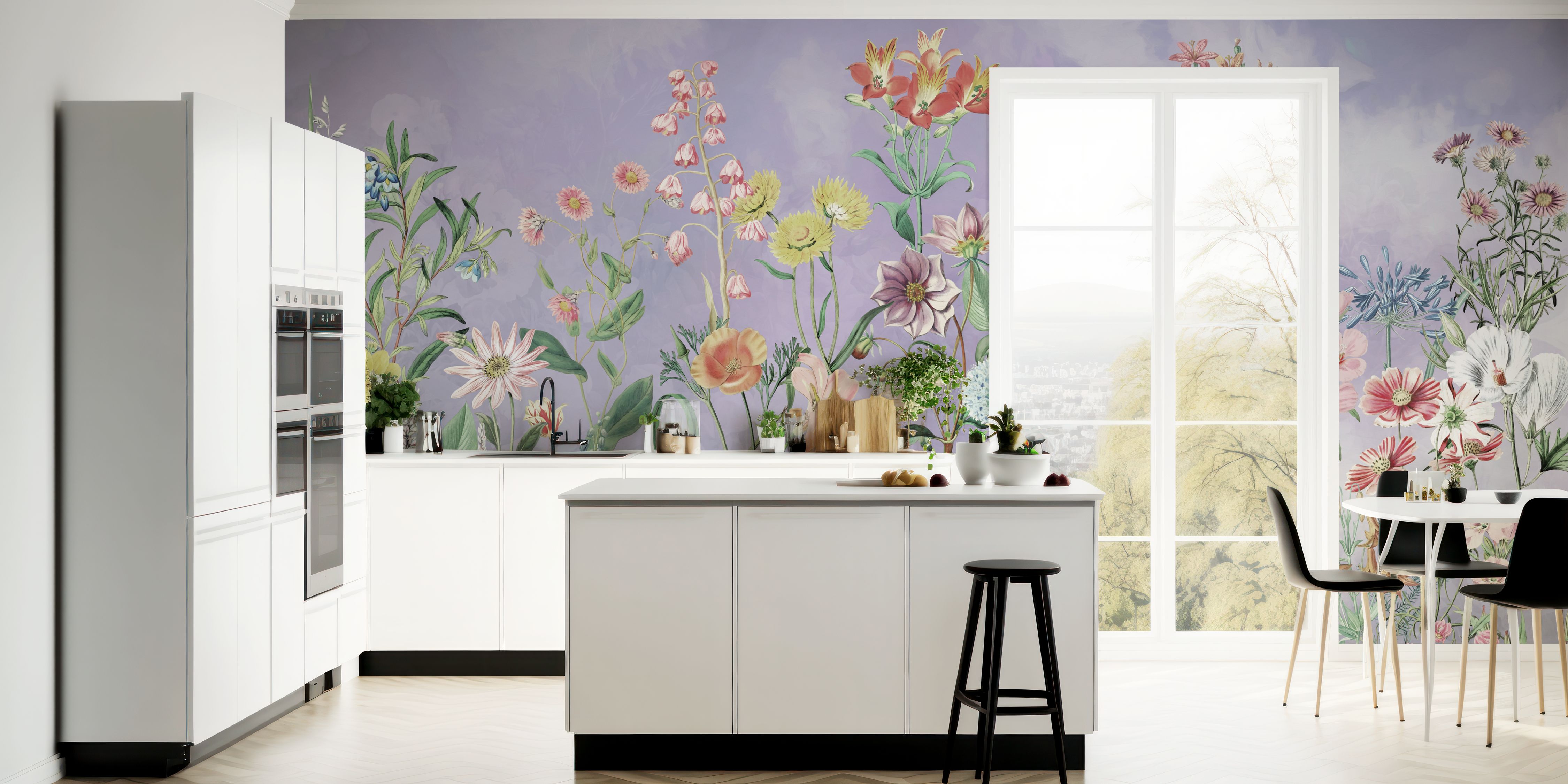 Summer Meadow premium wallpaper mural | Wallism | A creative revolution ...