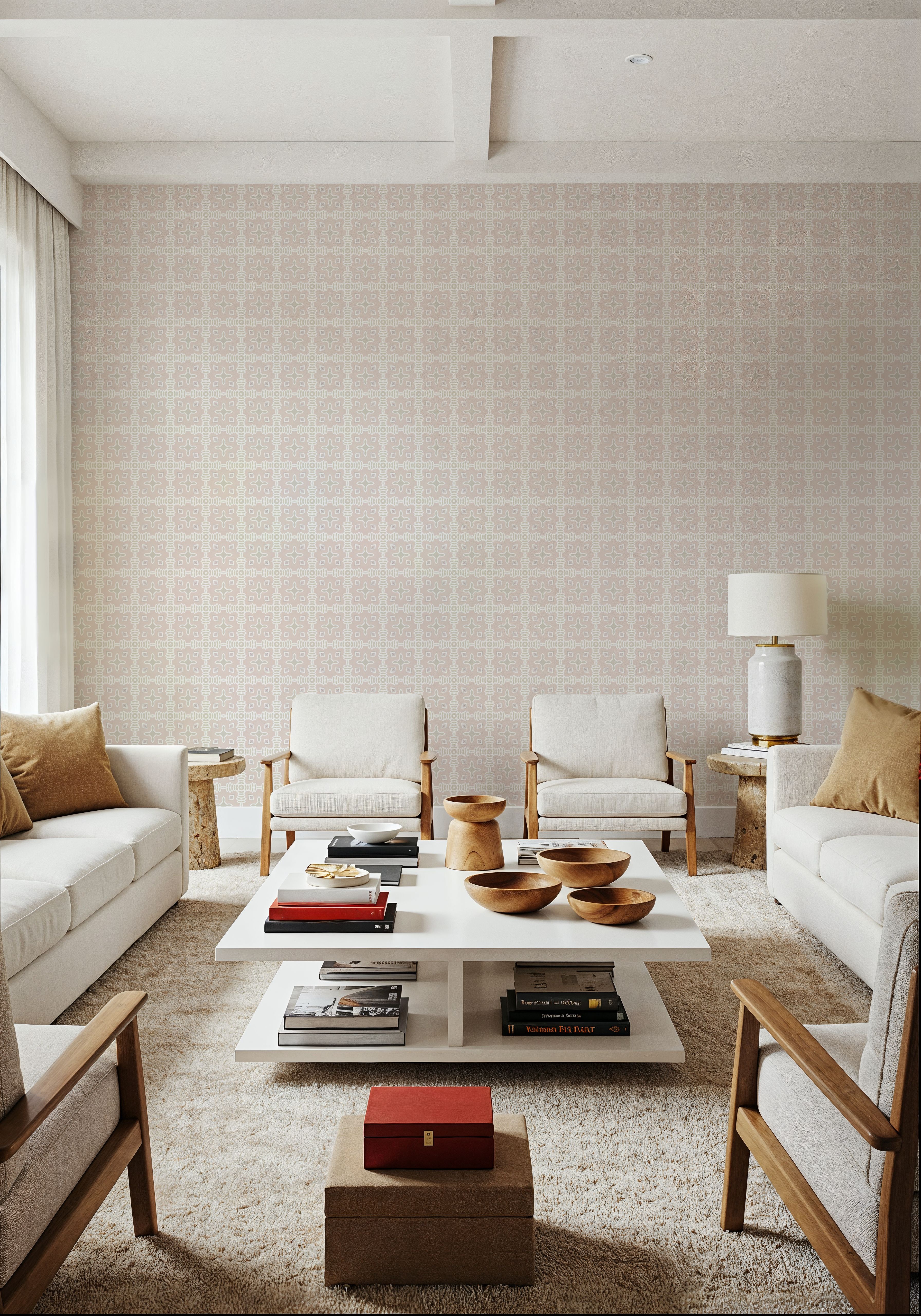 Zelij Detailed Bows, Wallpaper