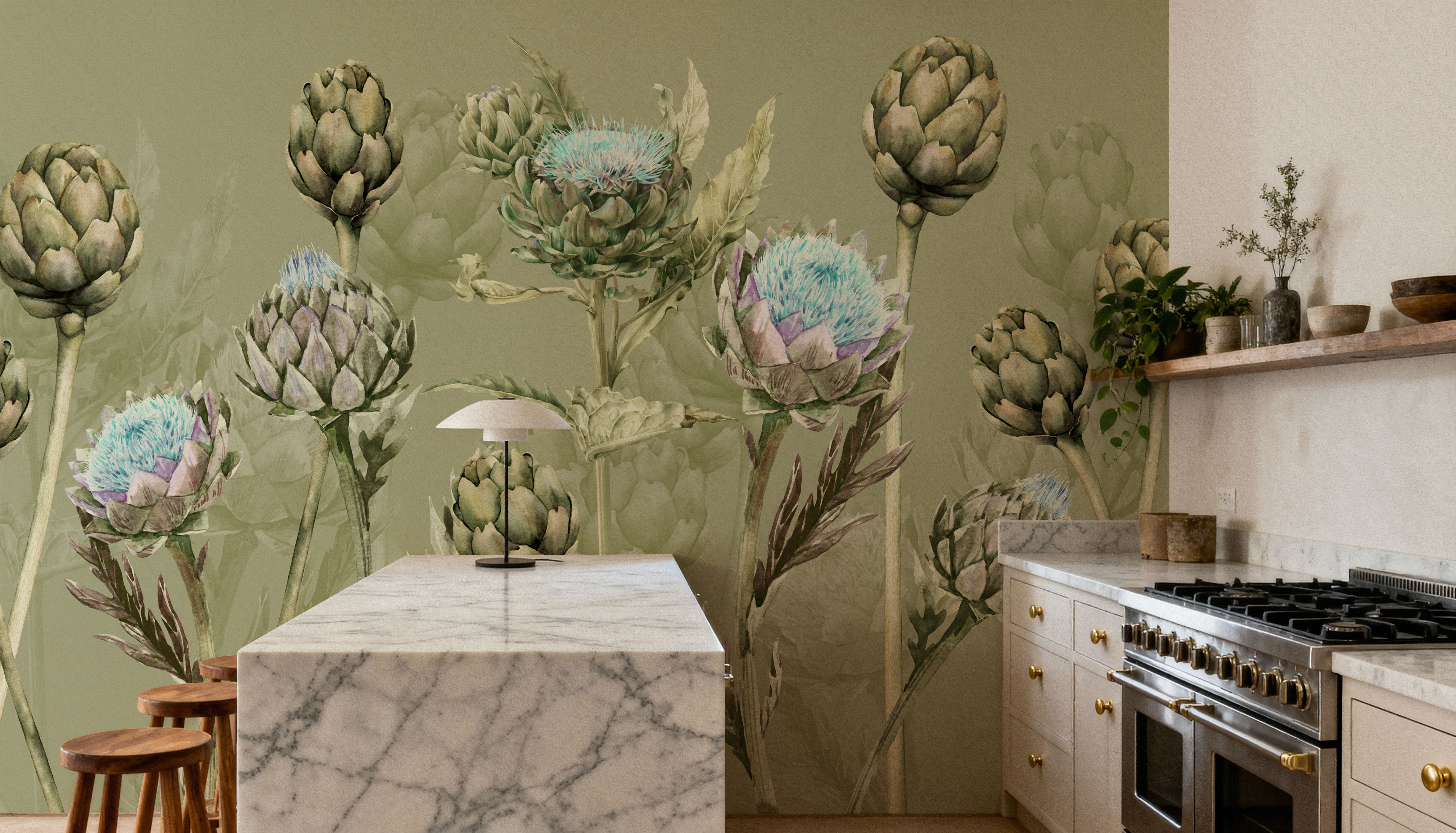 Artichoke Blooms, Pistachio