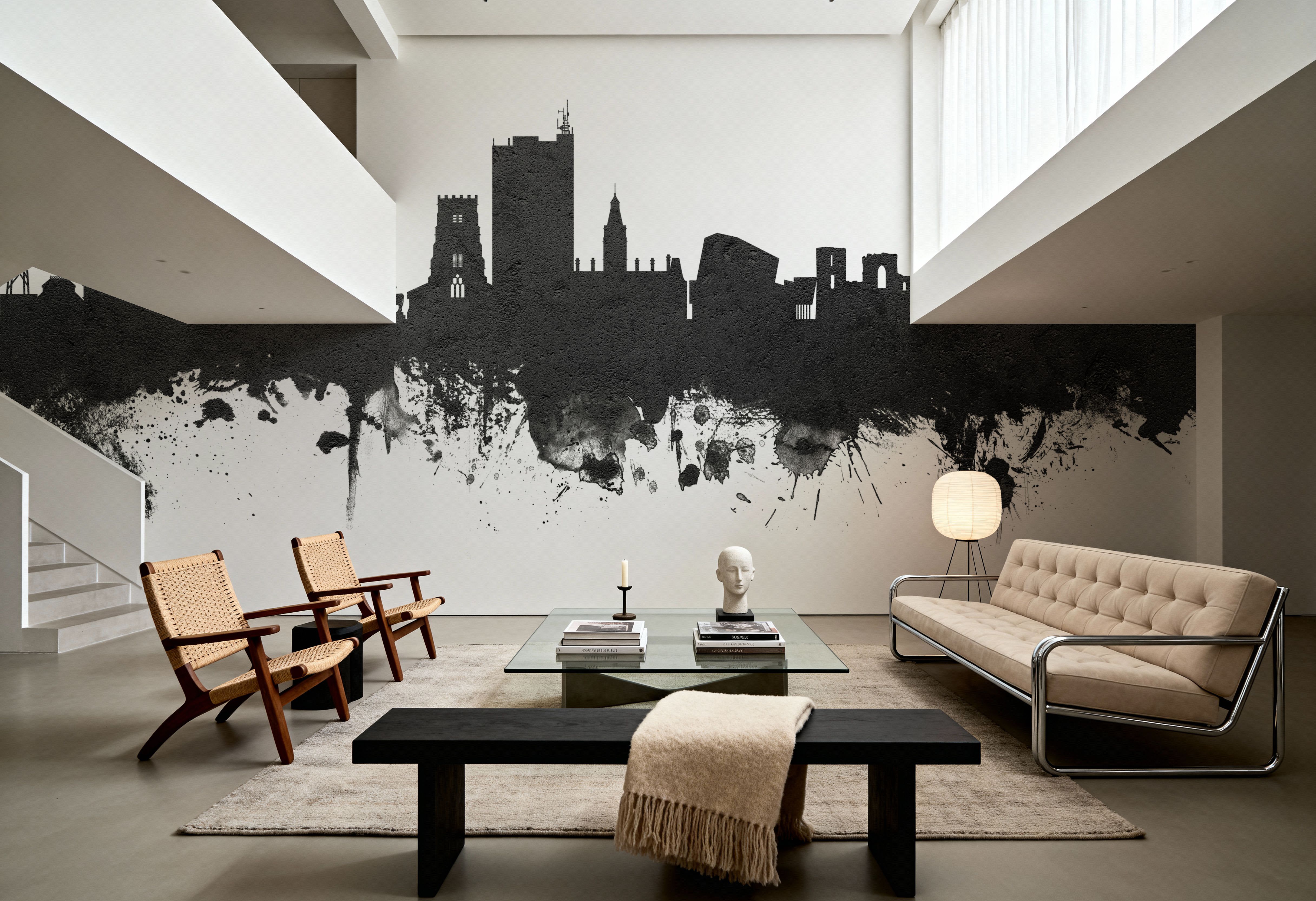 Newport Wales Skyline Black & White