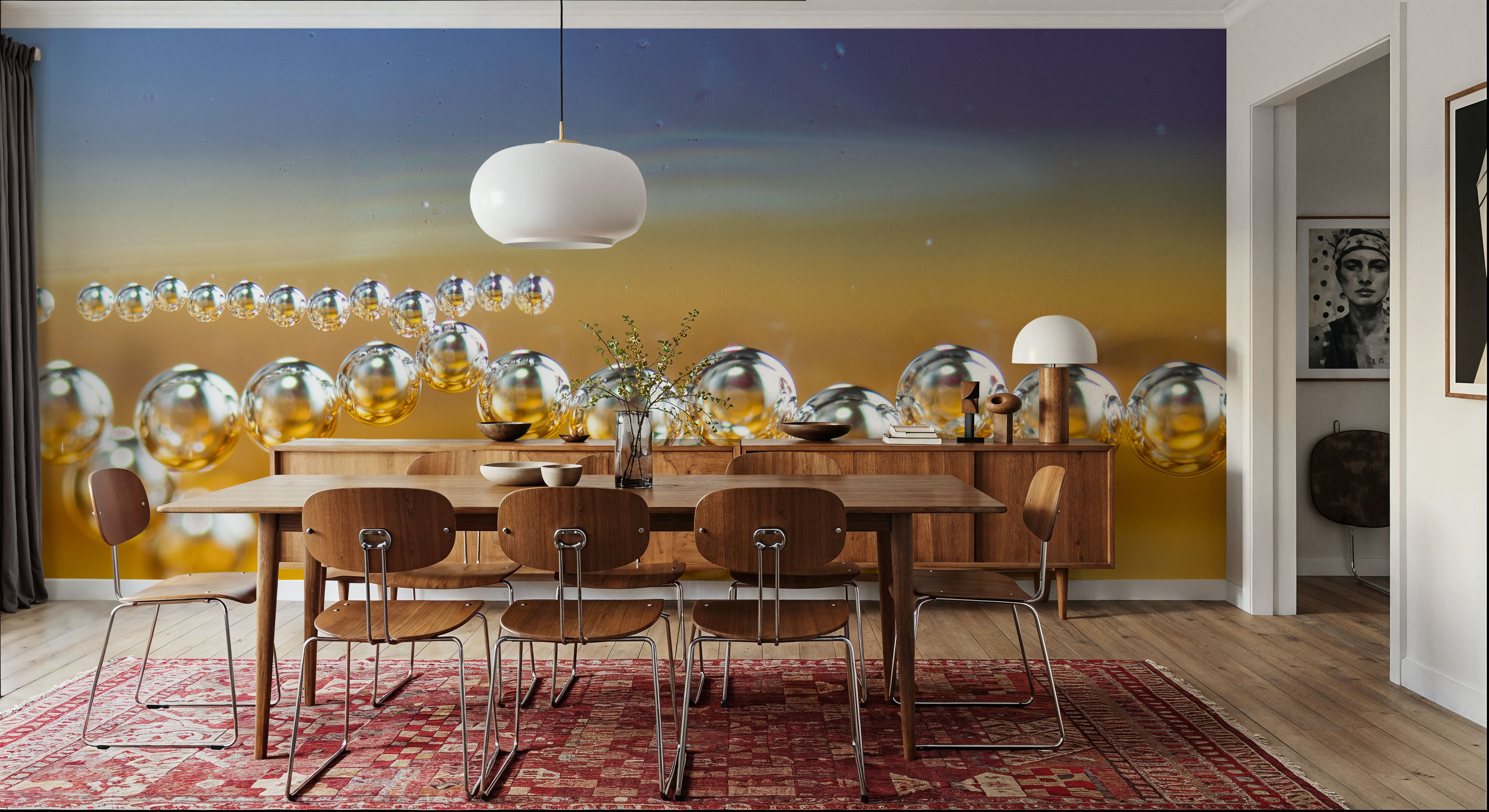 Bubble Pearls, Blue & Yellow