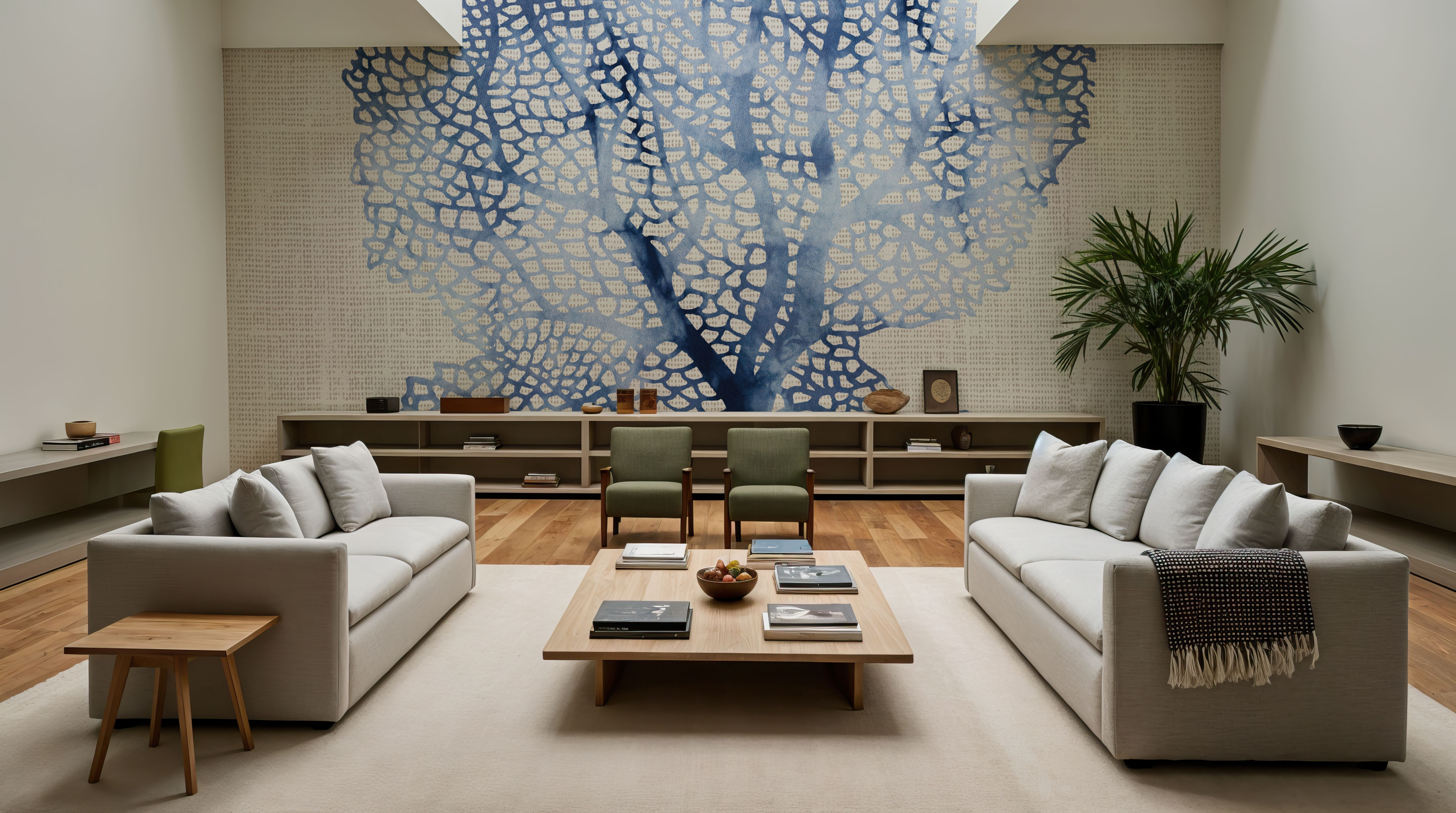 Shibori Coral II on Linen