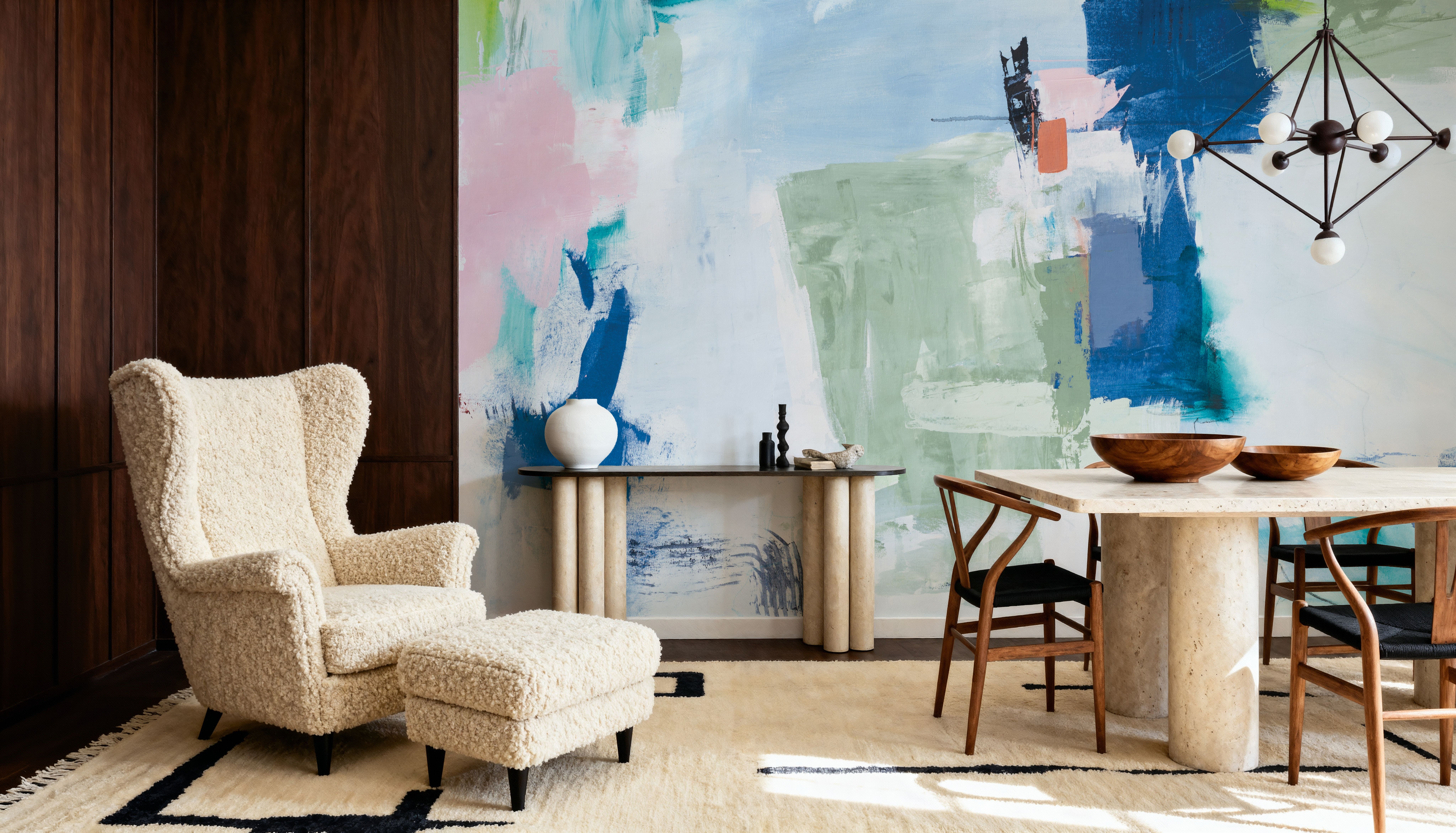 In Its Own Time, Behang