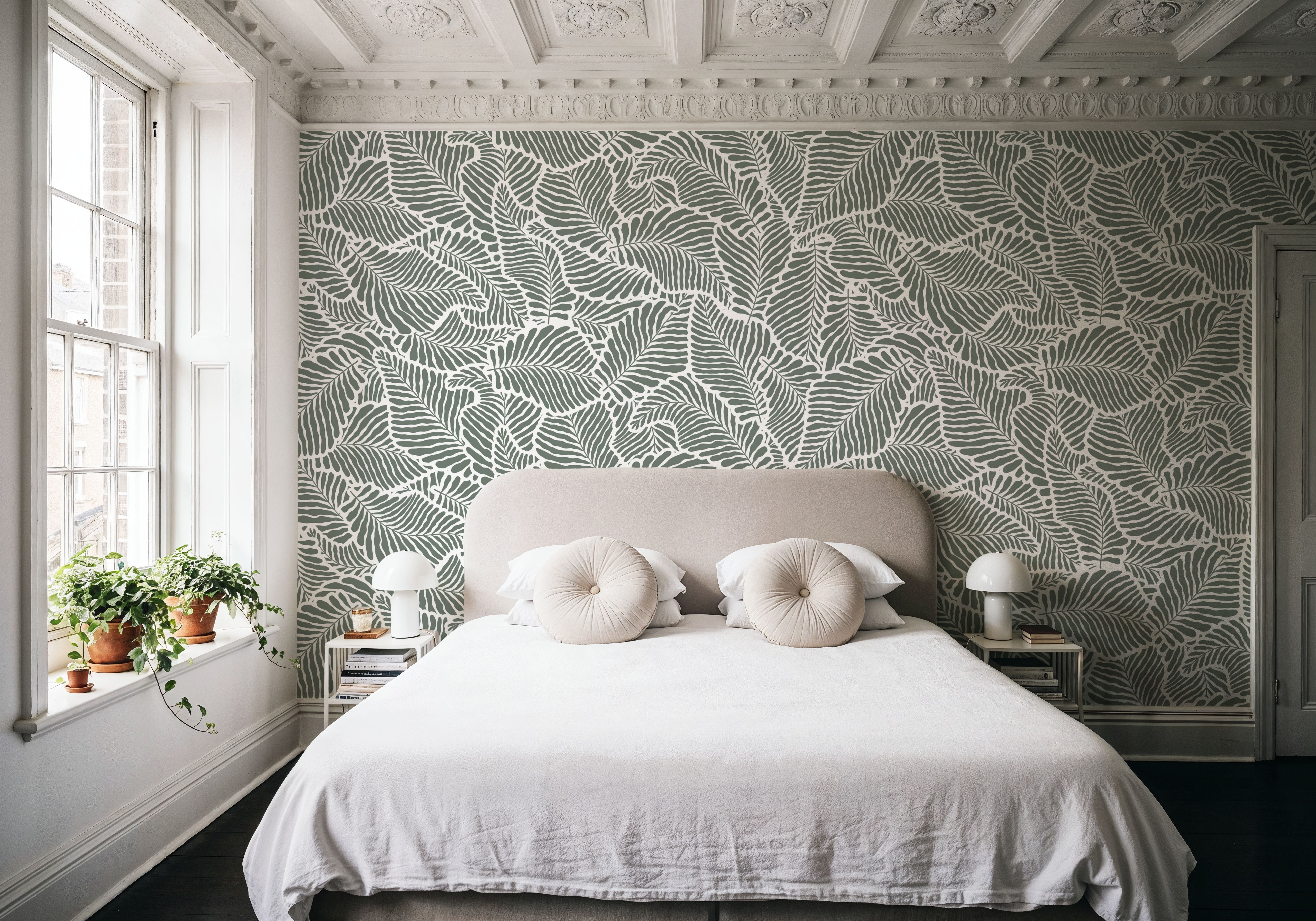 Fern Cut-Outs Pattern, Khaki