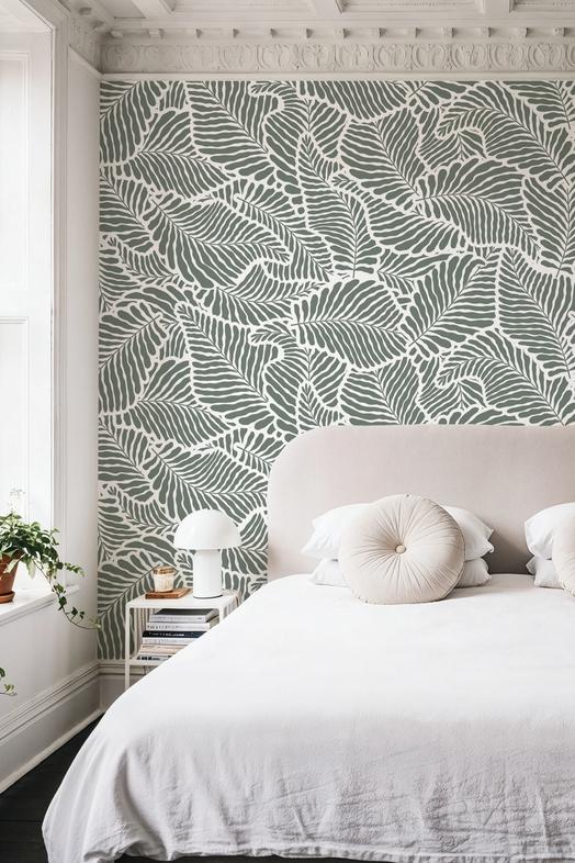 Fern Cut-Outs Pattern, Khaki