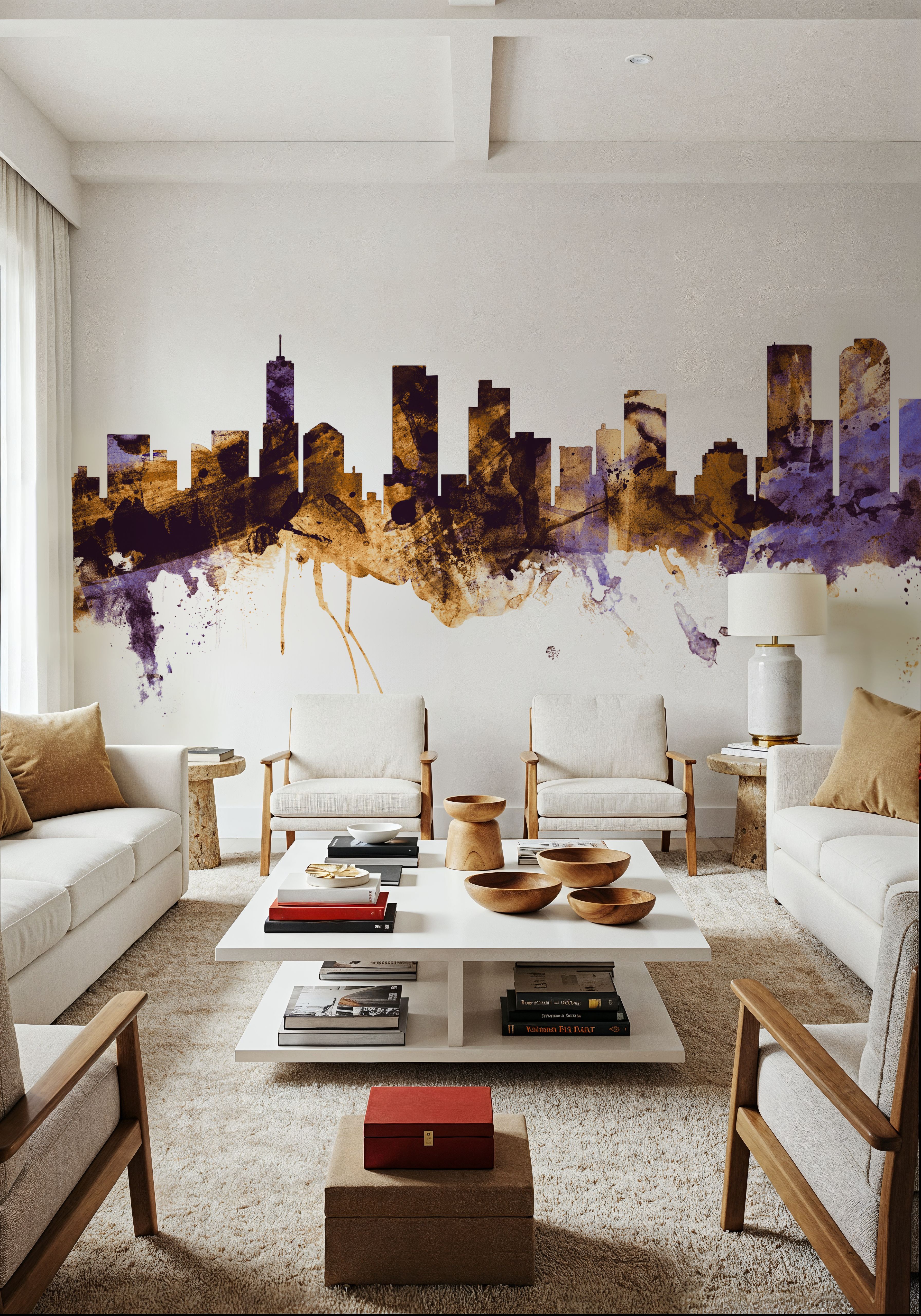 Denver Skyline Purple & Gold