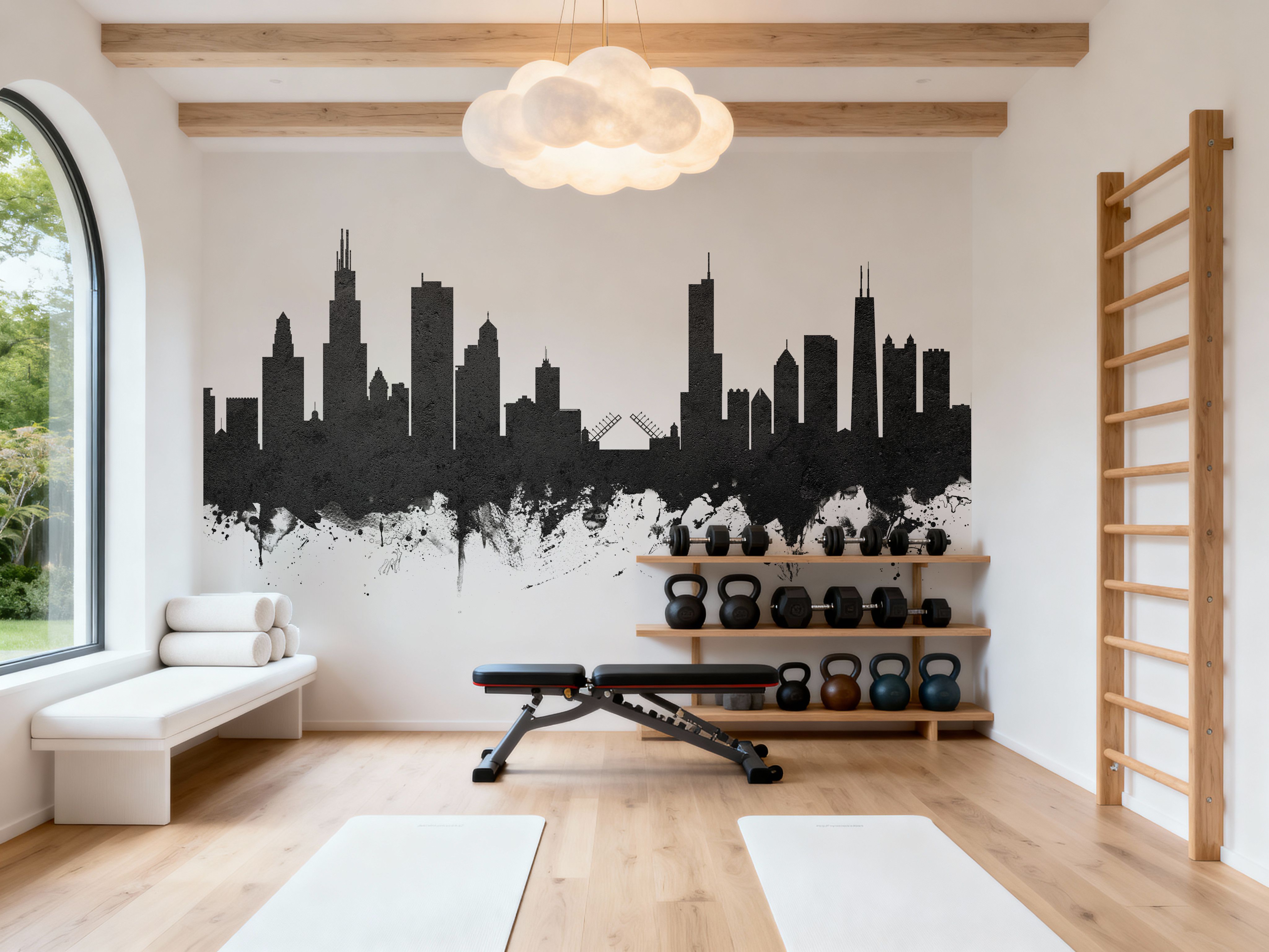 Chicago Illinois Skyline Black & White