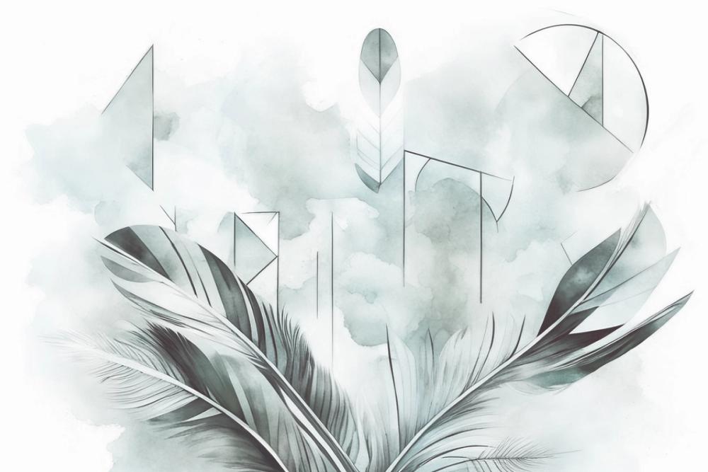 Feather Geometry Teal