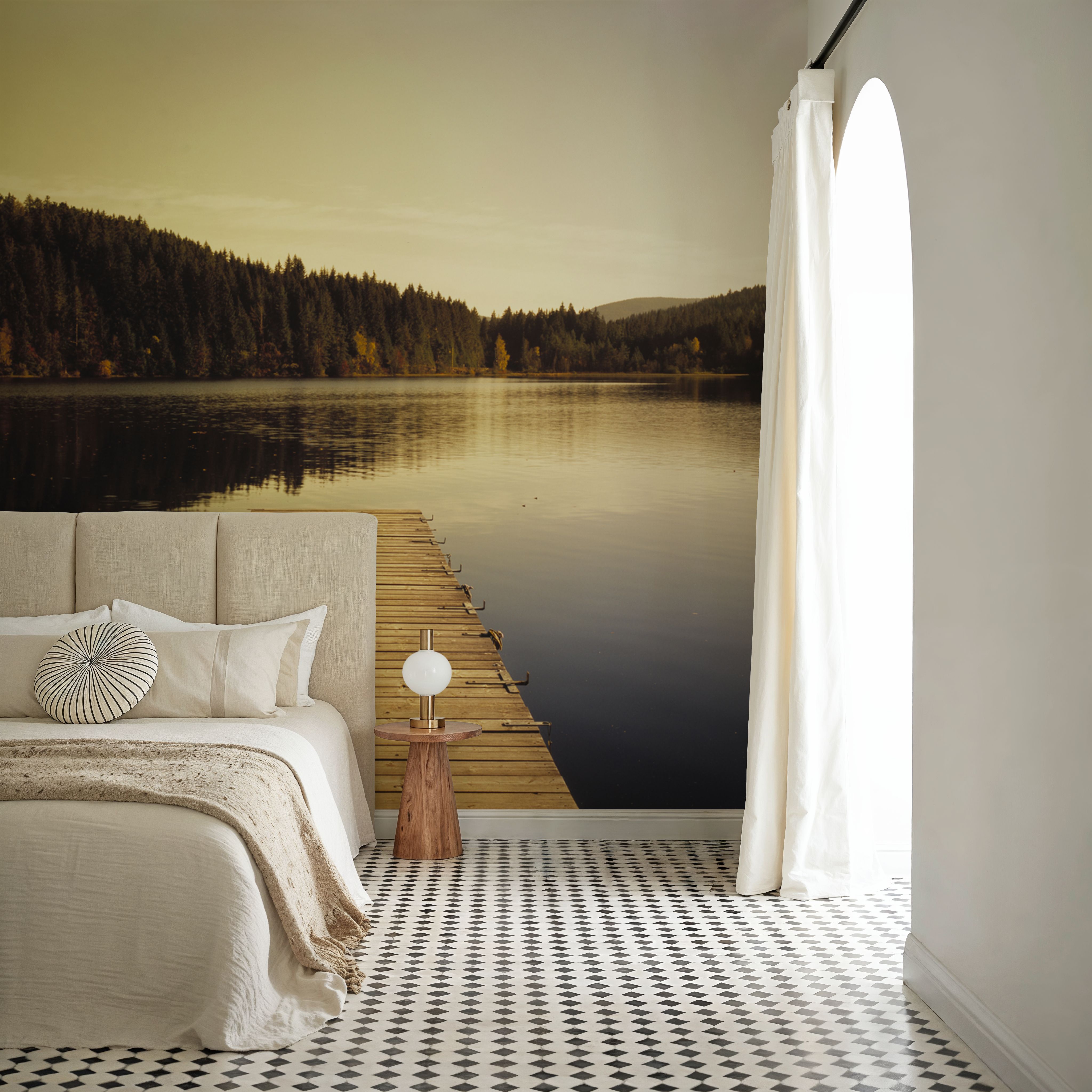 Autumn Harbor Reflection